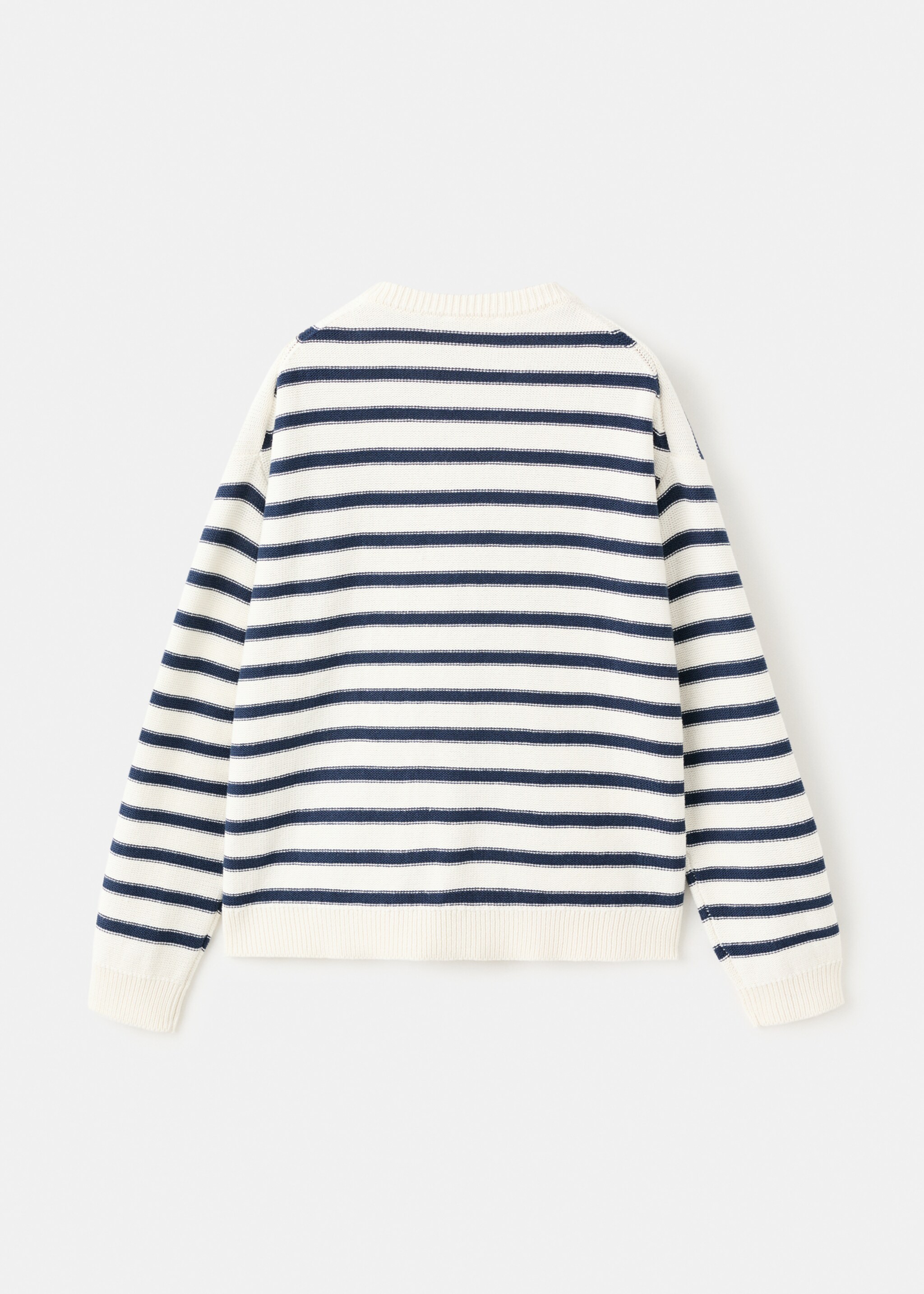 Knit striped sweater - Reverse of the article, Off White. Ref: 27075150-00.
