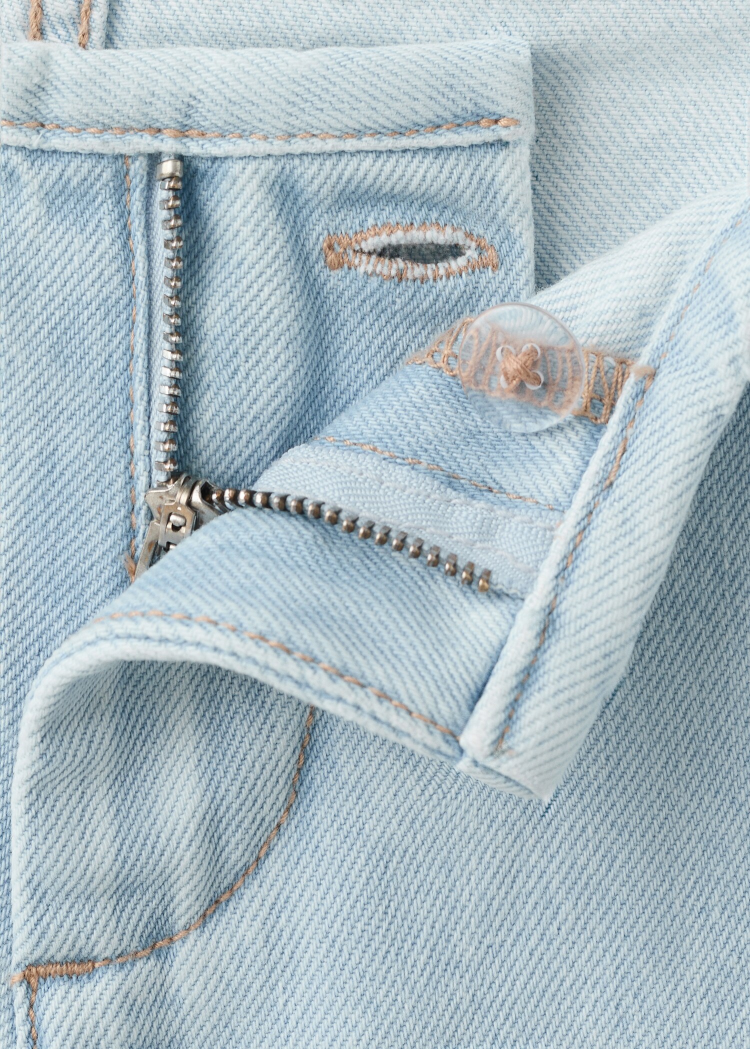 Wide leg tie-waist jeans - Details of the article 8