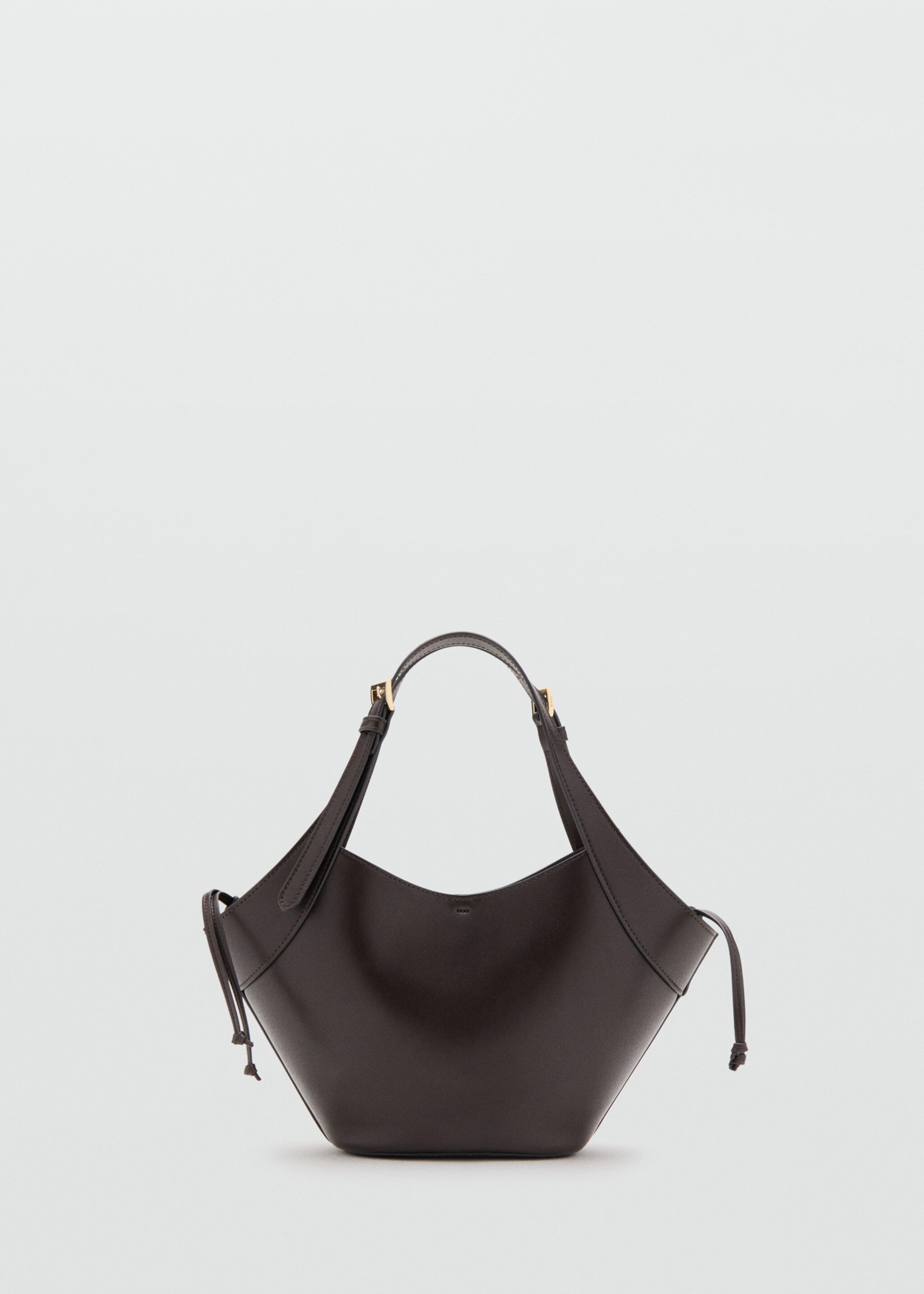 Double handle handbag with buckles - Article without model, Chocolate. Ref: 27075159-00.