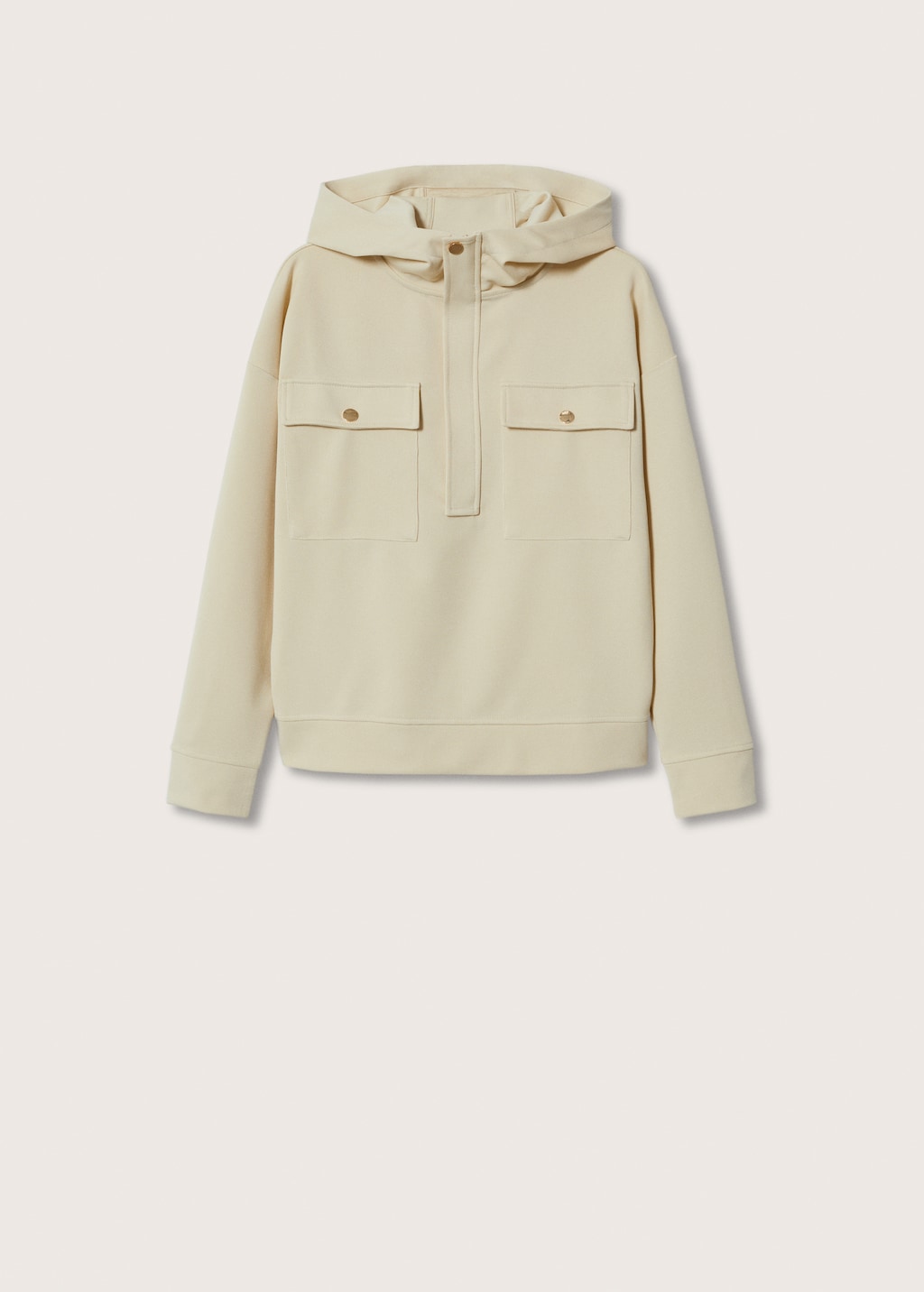 Textured sweatshirt with zip - Women | MANGO China