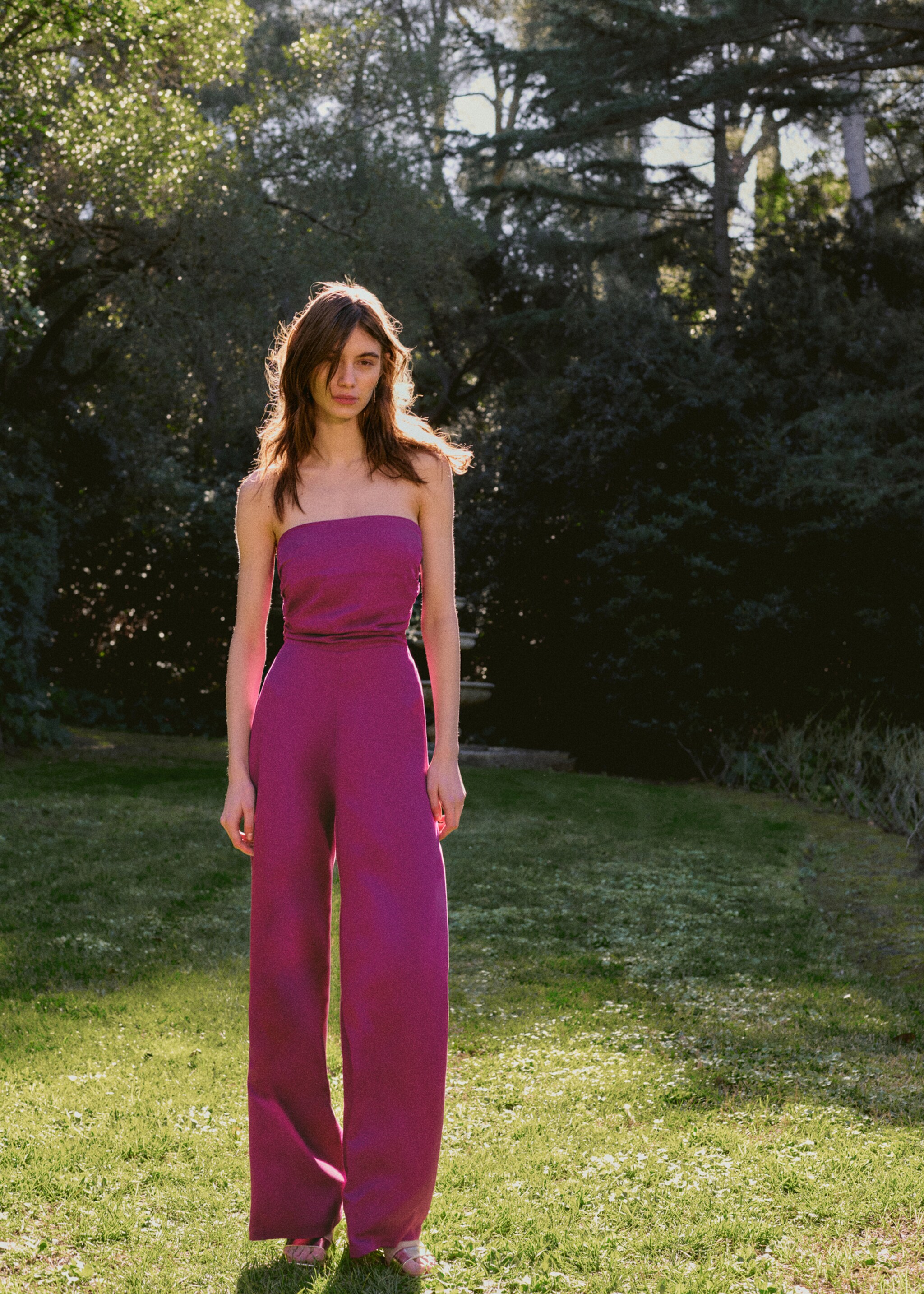 Strapless jumpsuit - Details of the article 5, Pink. Ref: 27075808-00.