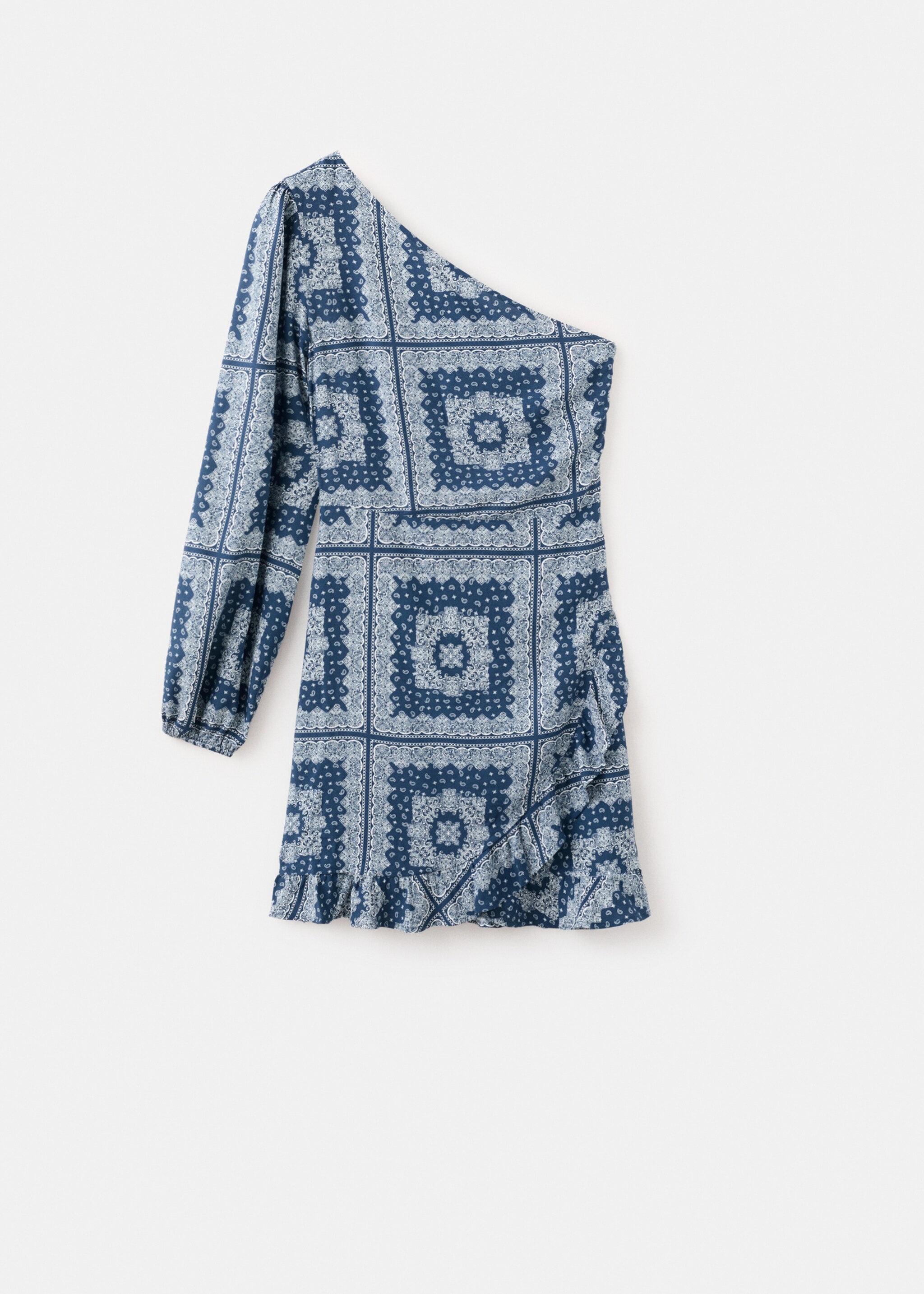 Printed dress with cut-out - Article without model, Navy. Ref: 27075815-00.