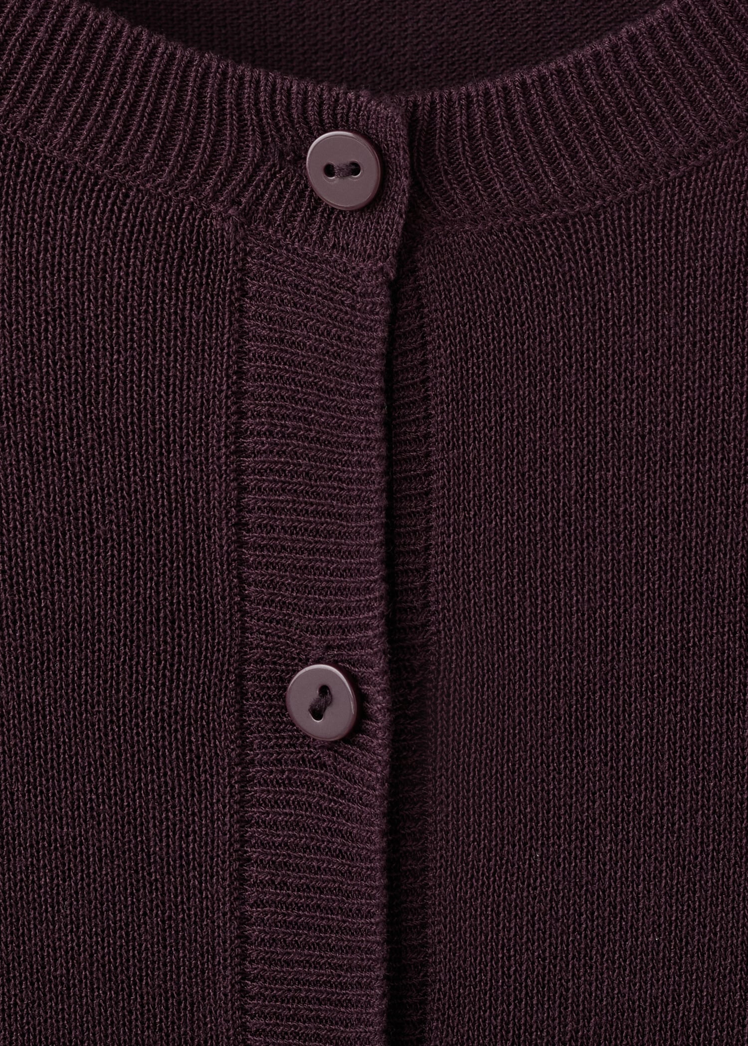 Fine-knit straight-fit cardigan - Details of the article 0