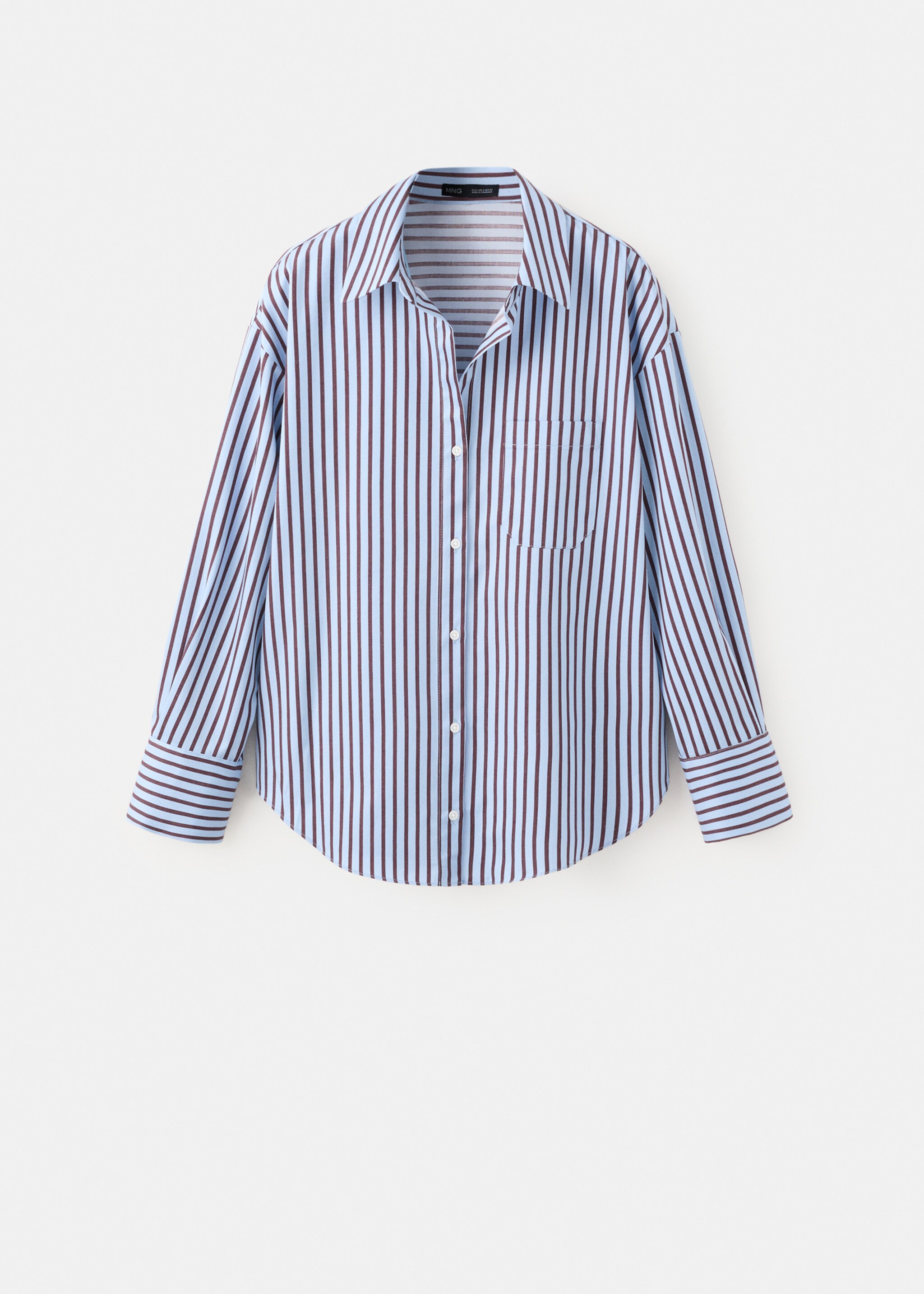 Chemise coton rayures - Article sans modèle, Bleu ciel. Ref: 27075821-00.