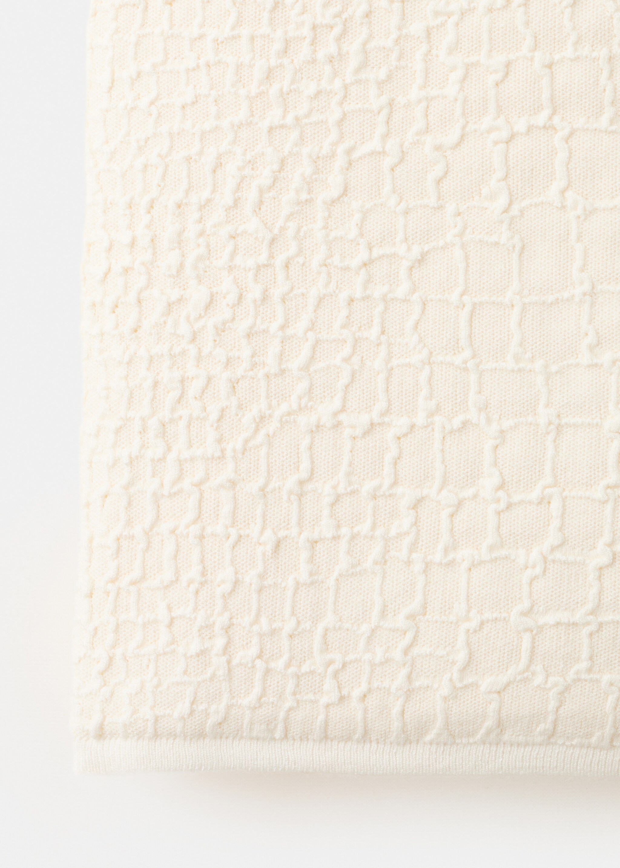 Crocodile knit top - Details of the article 0, Ecru. Ref: 27075822-00.