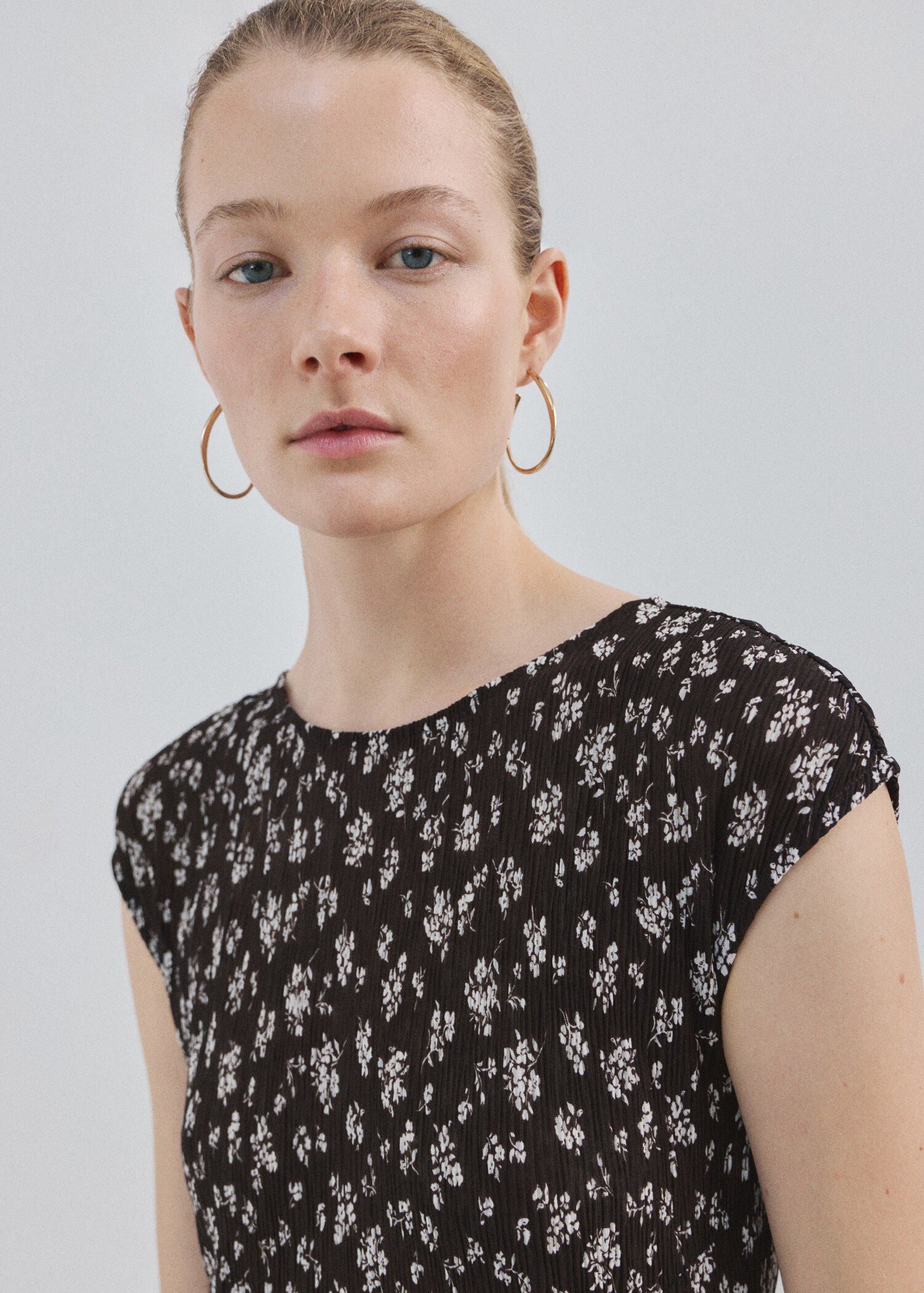 Floral-print midi-dress - Details of the article 1