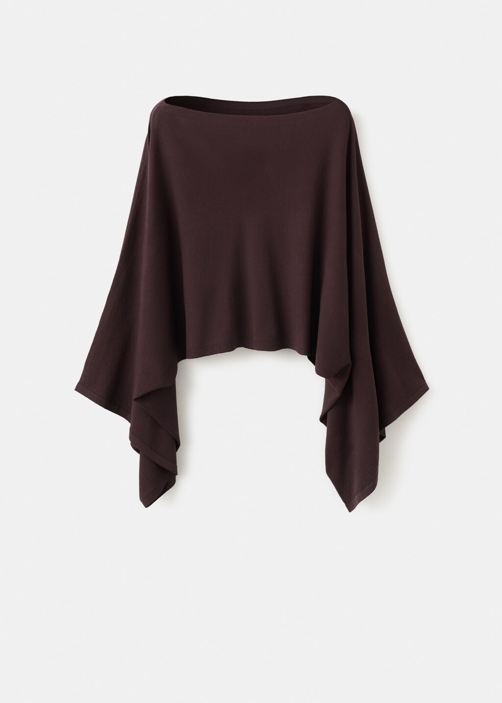 Asymmetrical knitted cape - image 2