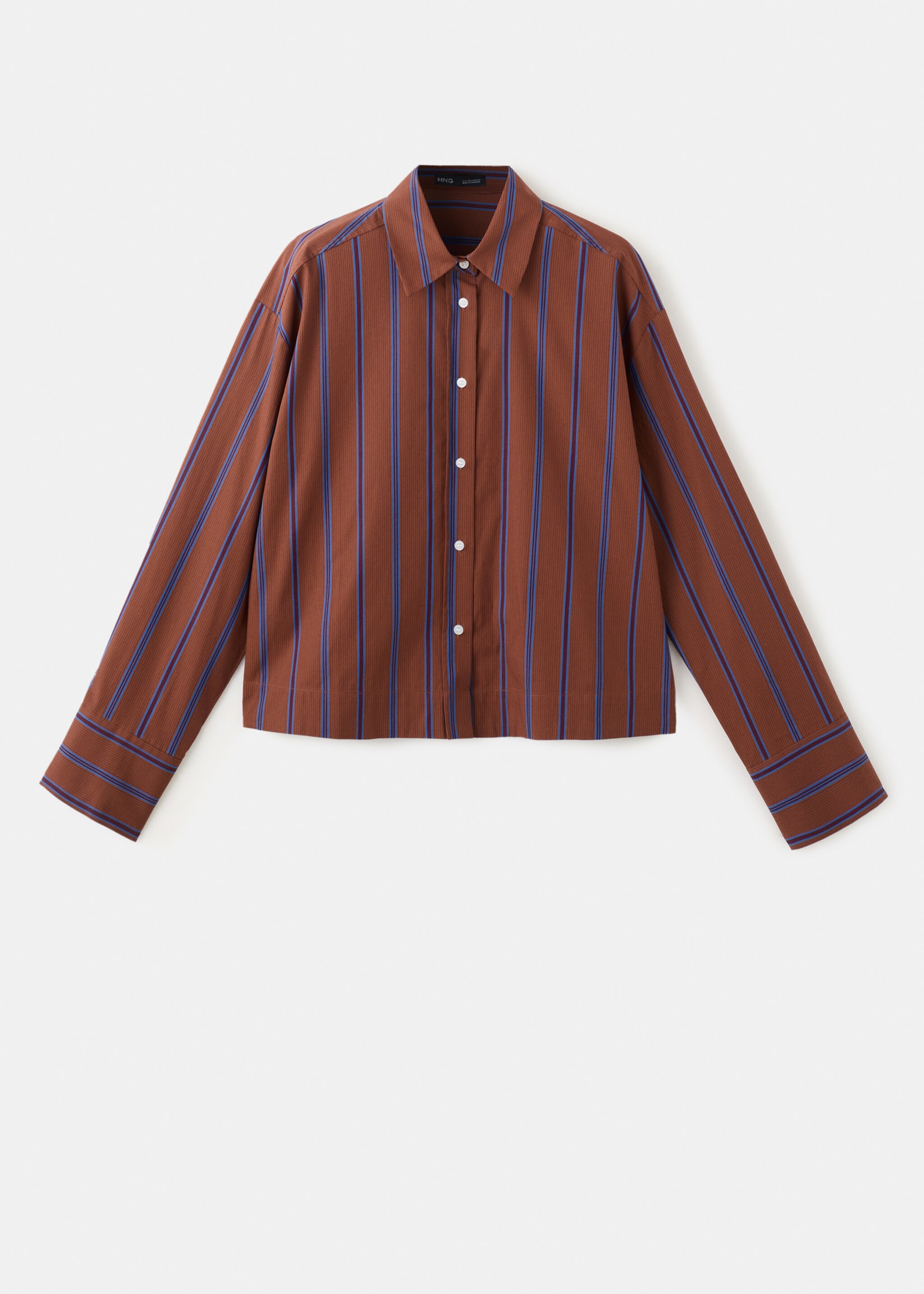 Camisa algodón rayas - Artículo sin modelo, Rojo anaranjado. Ref: 27075828-00.