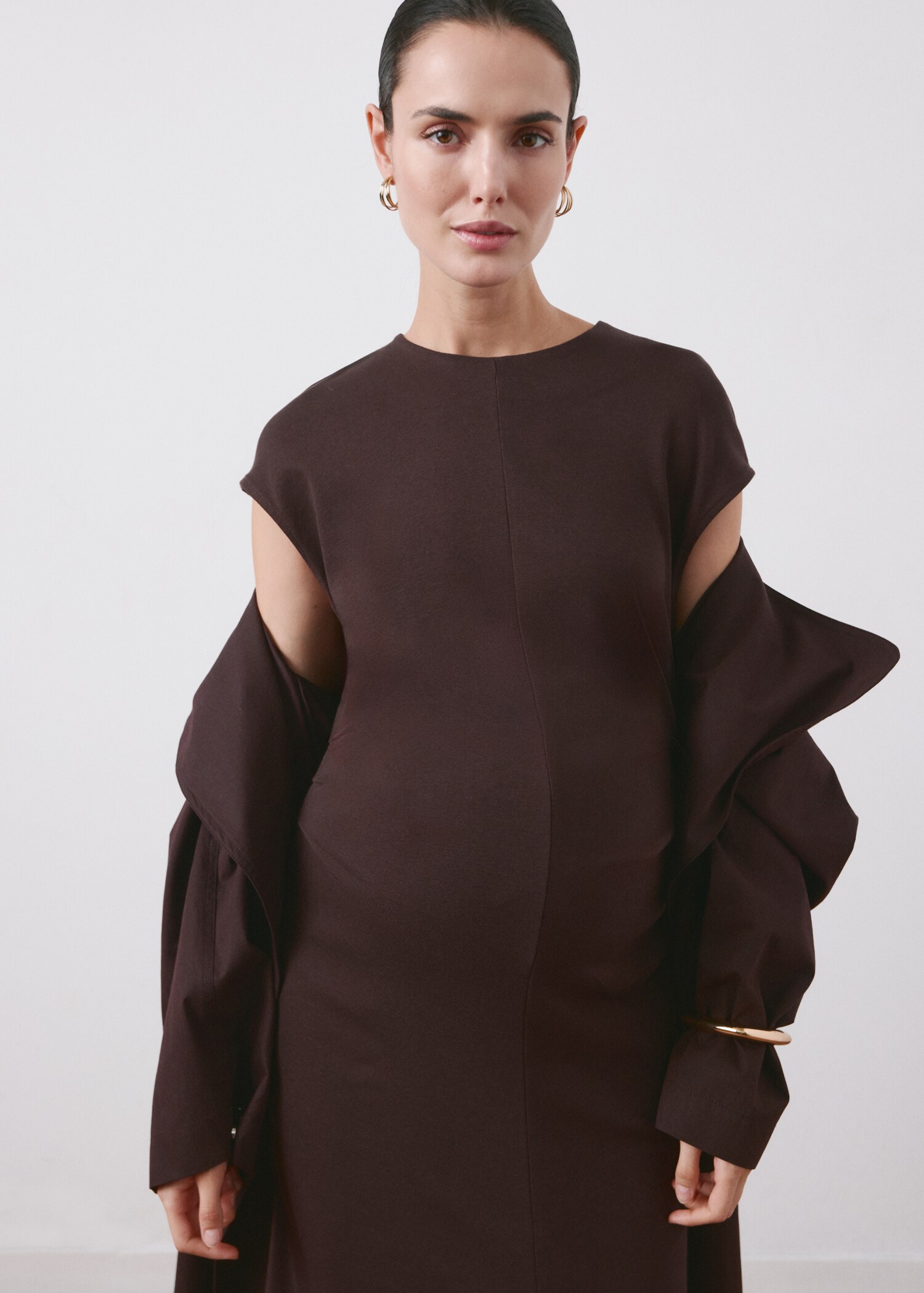 Cotton maternity dress - Medium plane