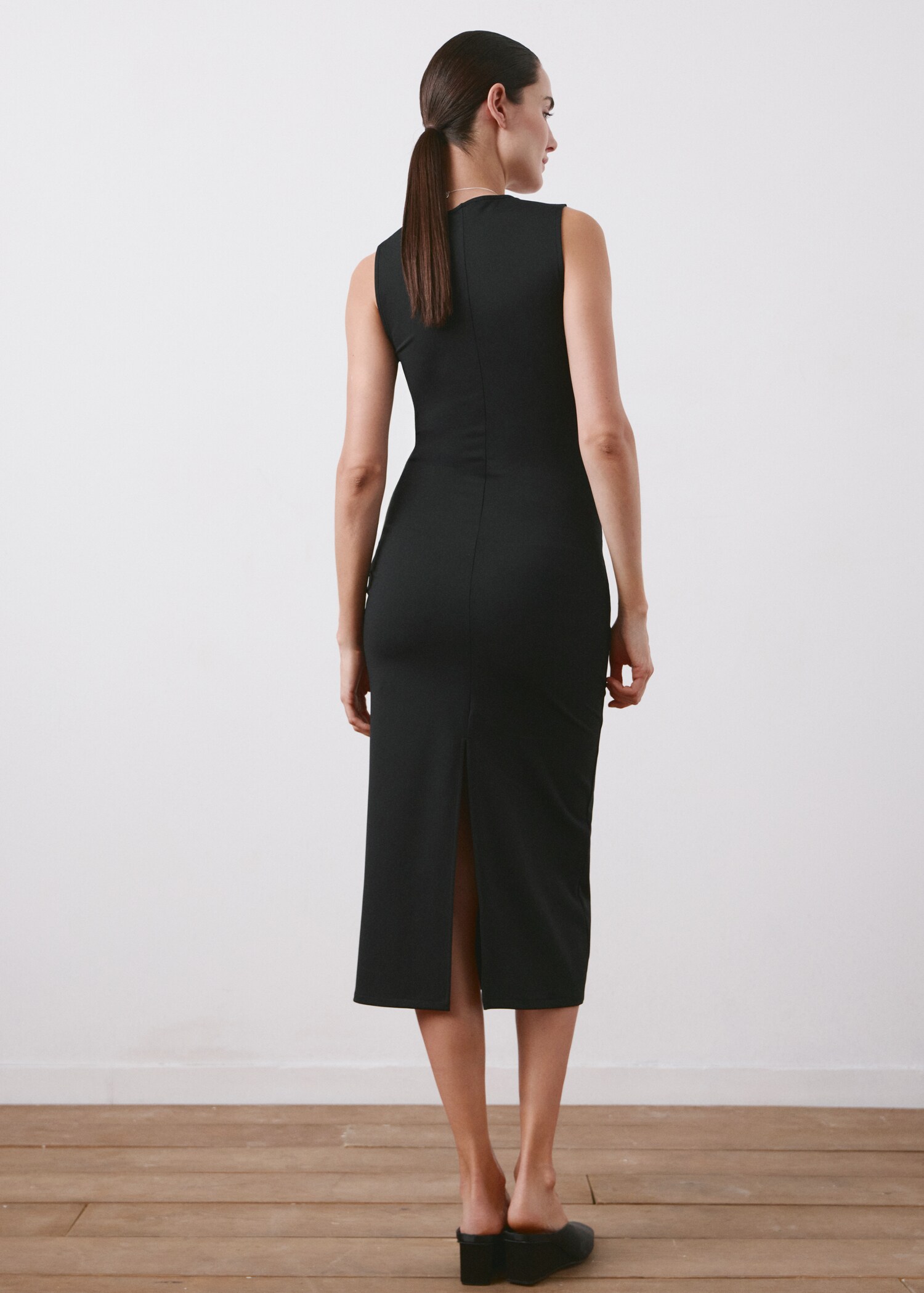 Long maternity dress - Reverse of the article