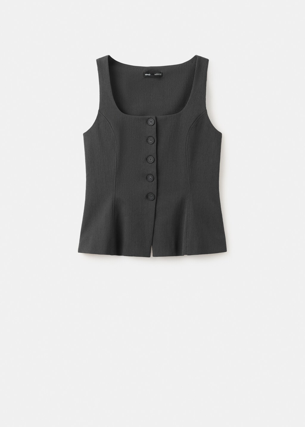 Peplum buttoned vest - image 2