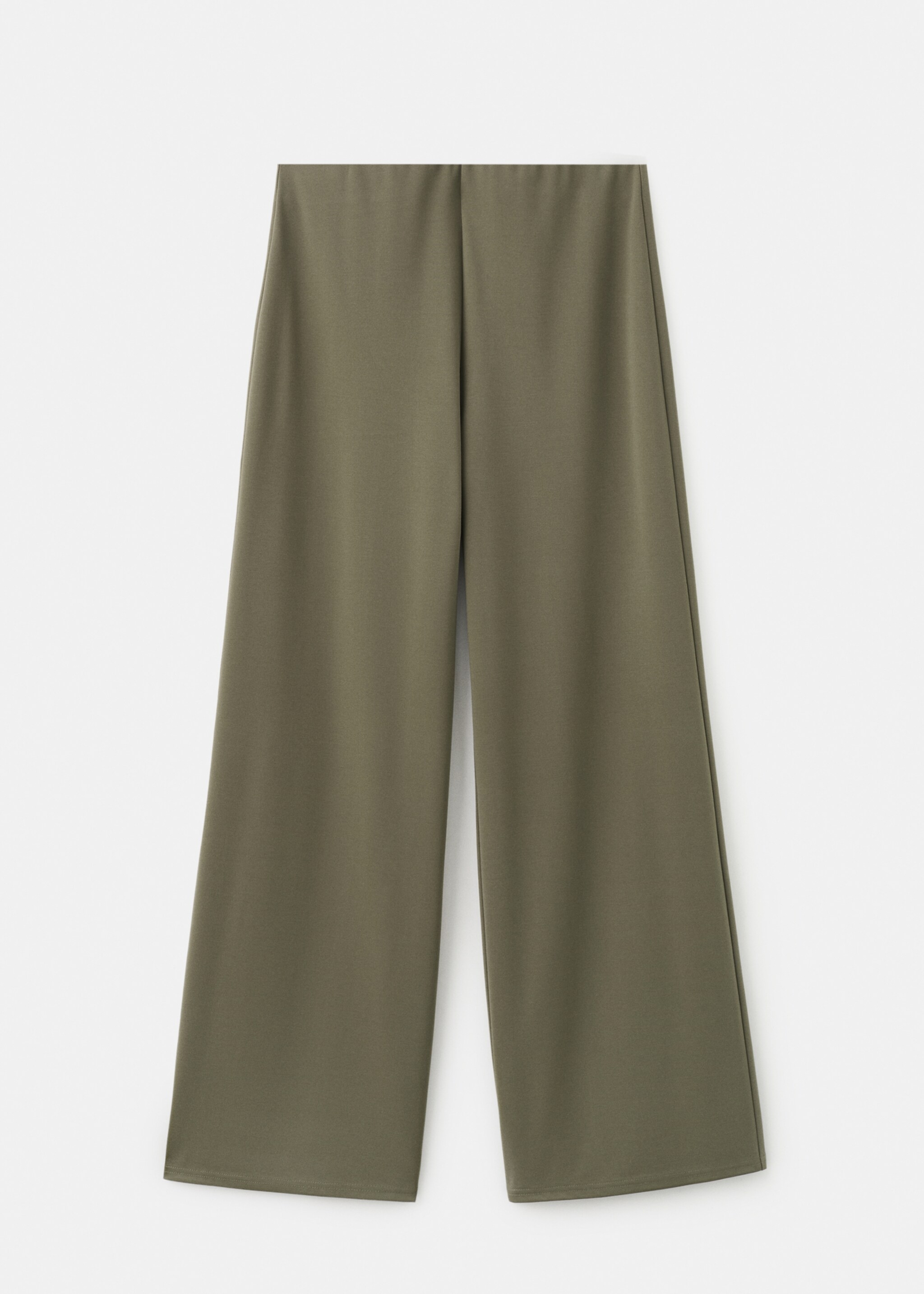 Straight-fit trousers with elastic waist - Article without model, Khaki. Ref: 27075835-00.