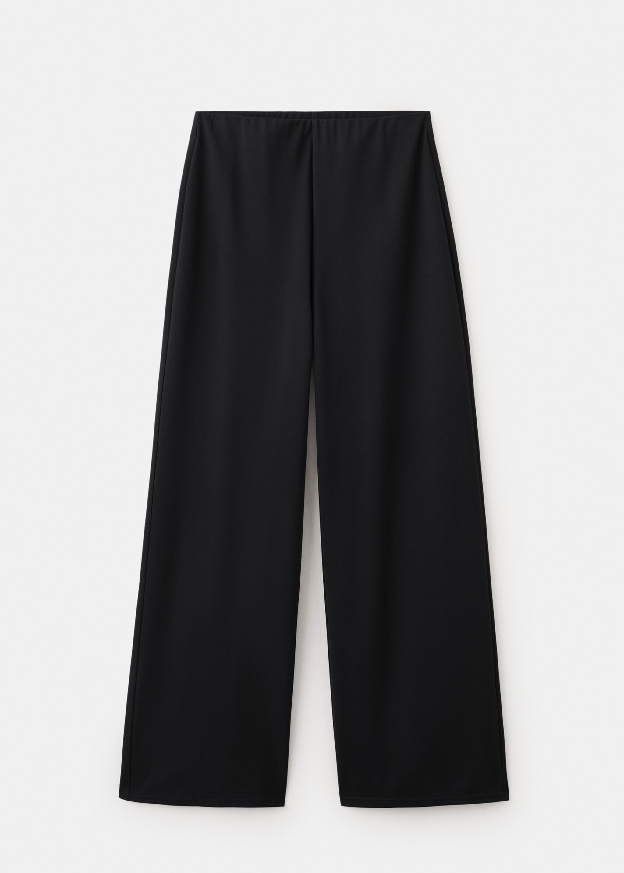 Straight-fit trousers with elastic waist - Article without model, Black. Ref: 27075835-00.