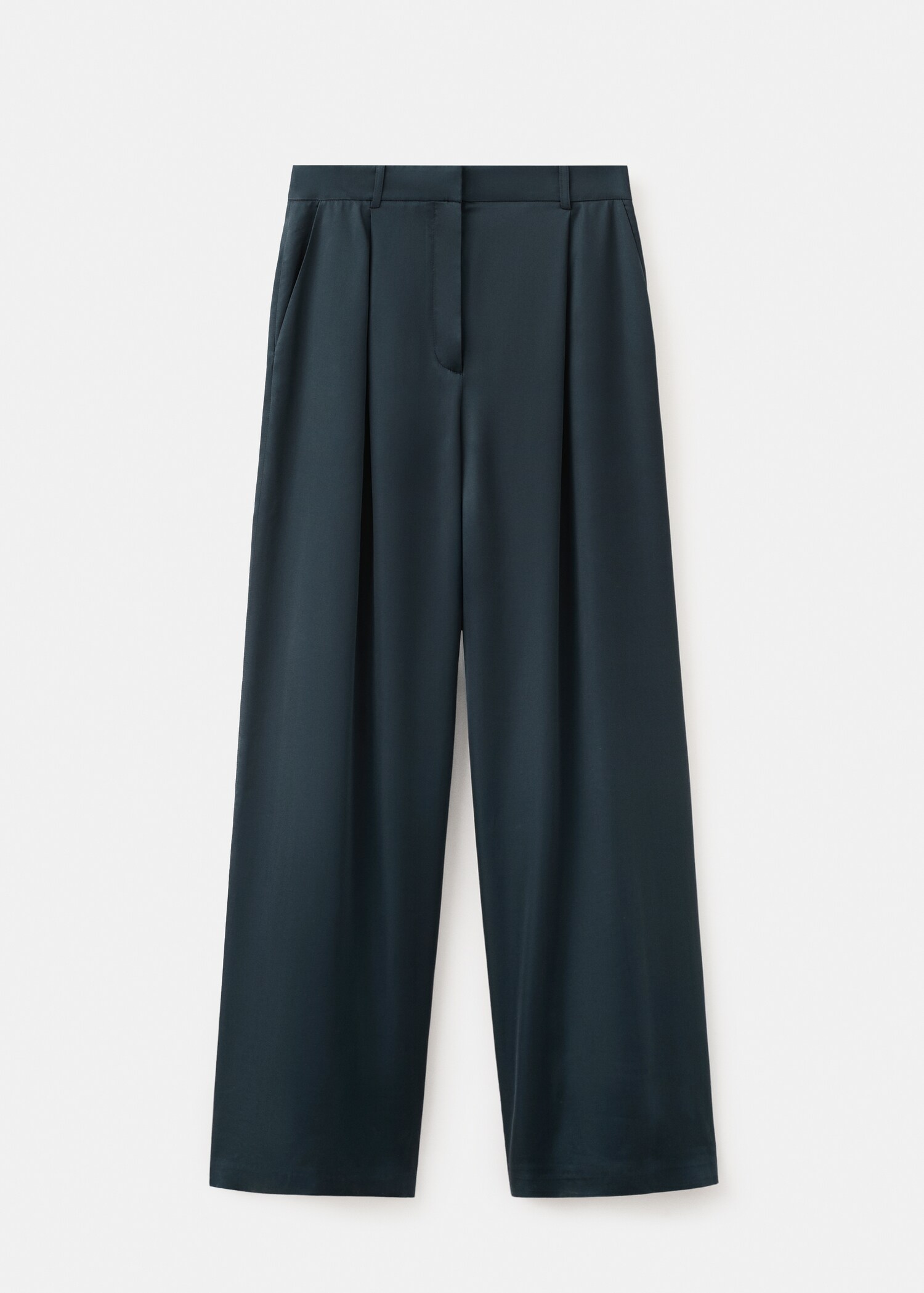Satin straight-fit trousers - Article without model