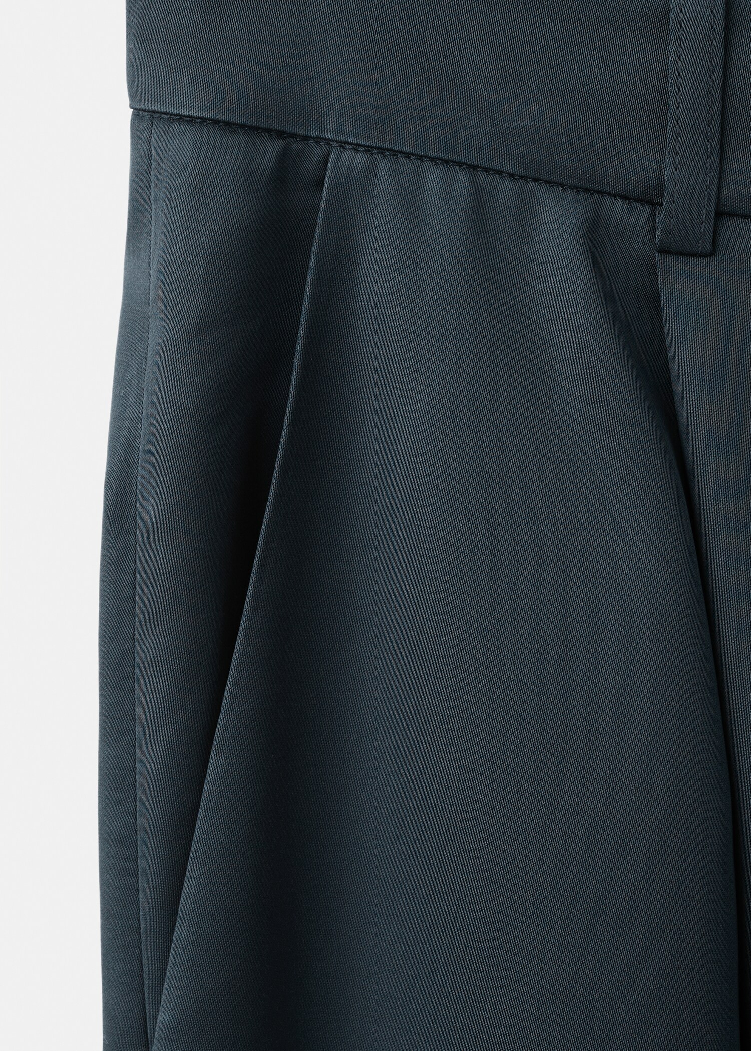 Satin straight-fit trousers - Details of the article 0