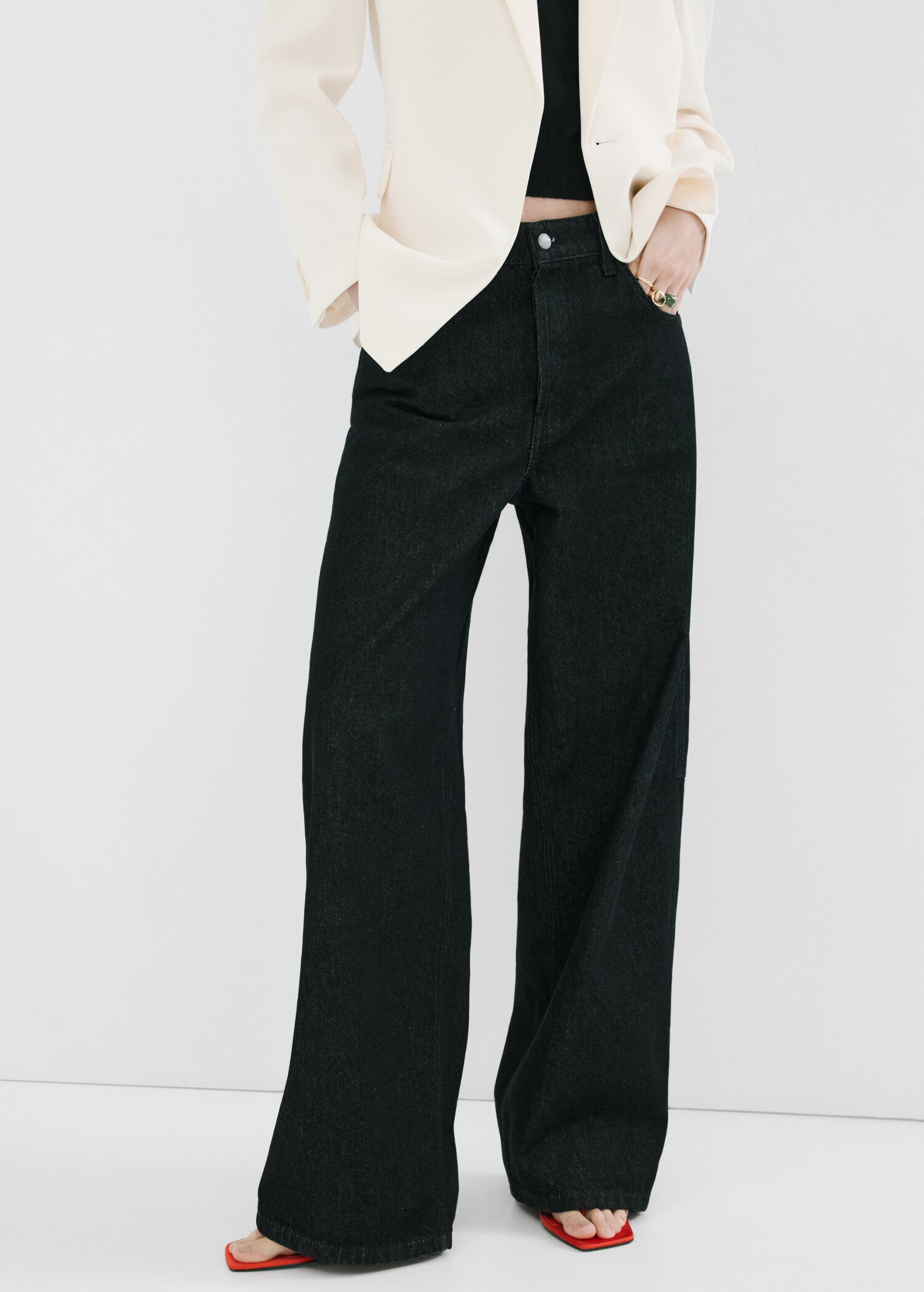 High-rise balloon jeans - Medium plane