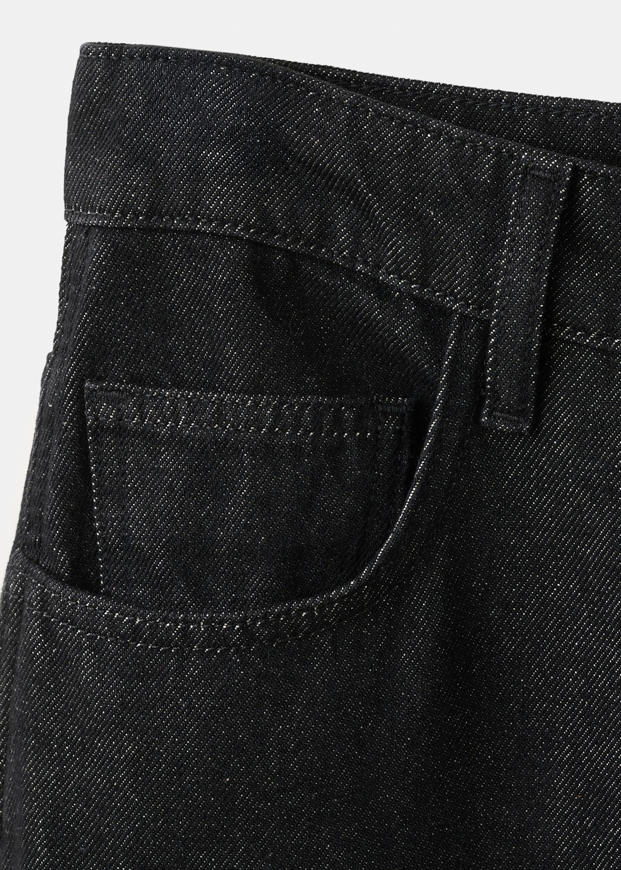 High-rise balloon jeans - Details of the article 0, Black. Ref: 27075838-00.
