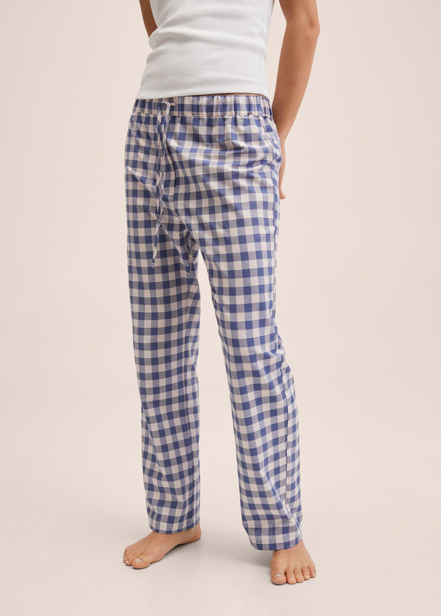Pantalón pijama algodón franela - Plano medio