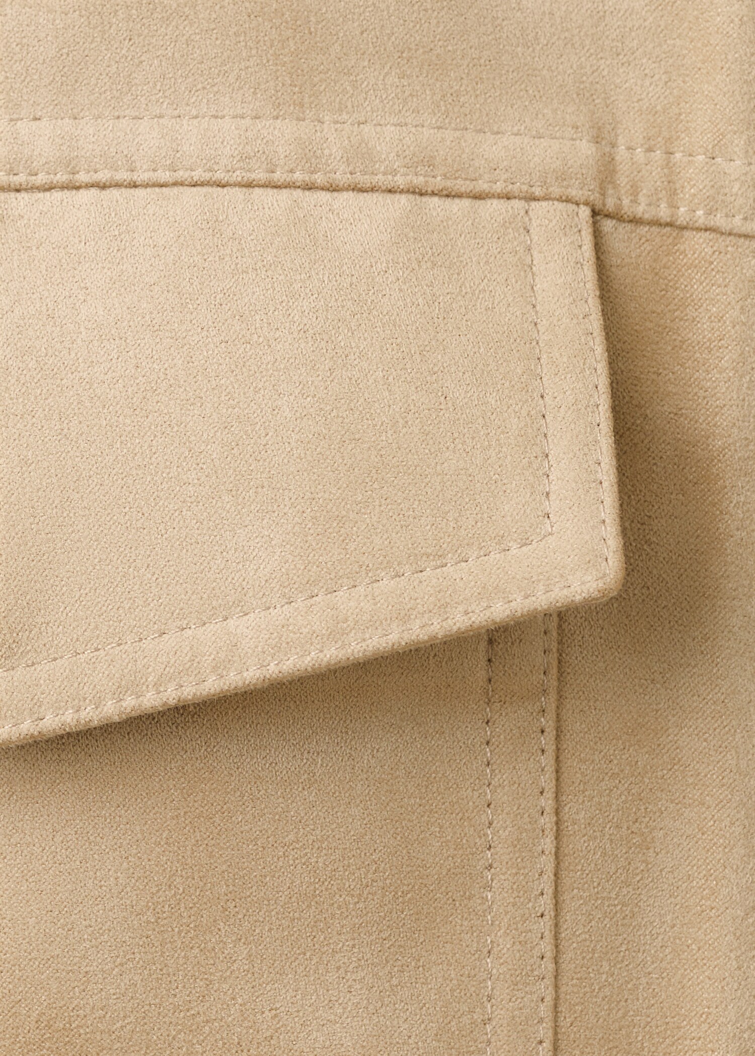 Suede-effect jacket with pockets - Details of the article 0