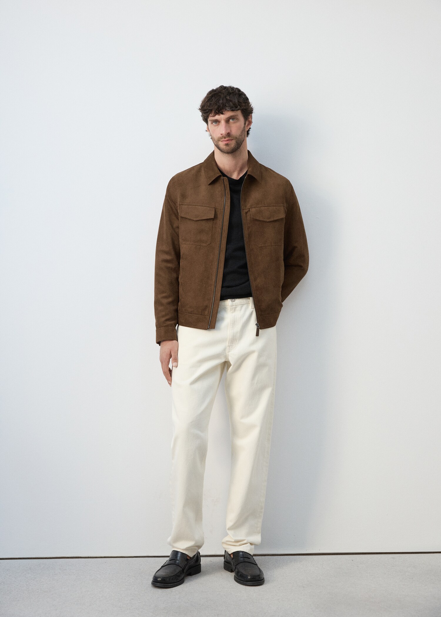 Suede-effect jacket with pockets - Details of the article 6