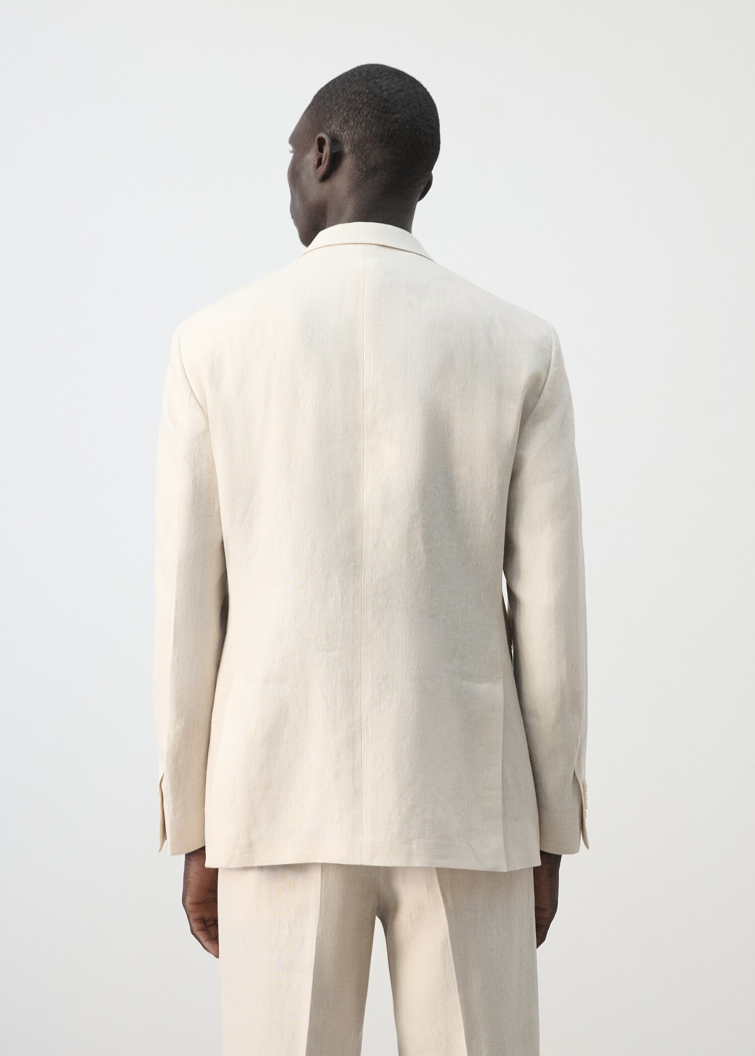 Amalfi 100% linen slim-fit suit blazer - Reverse of the article