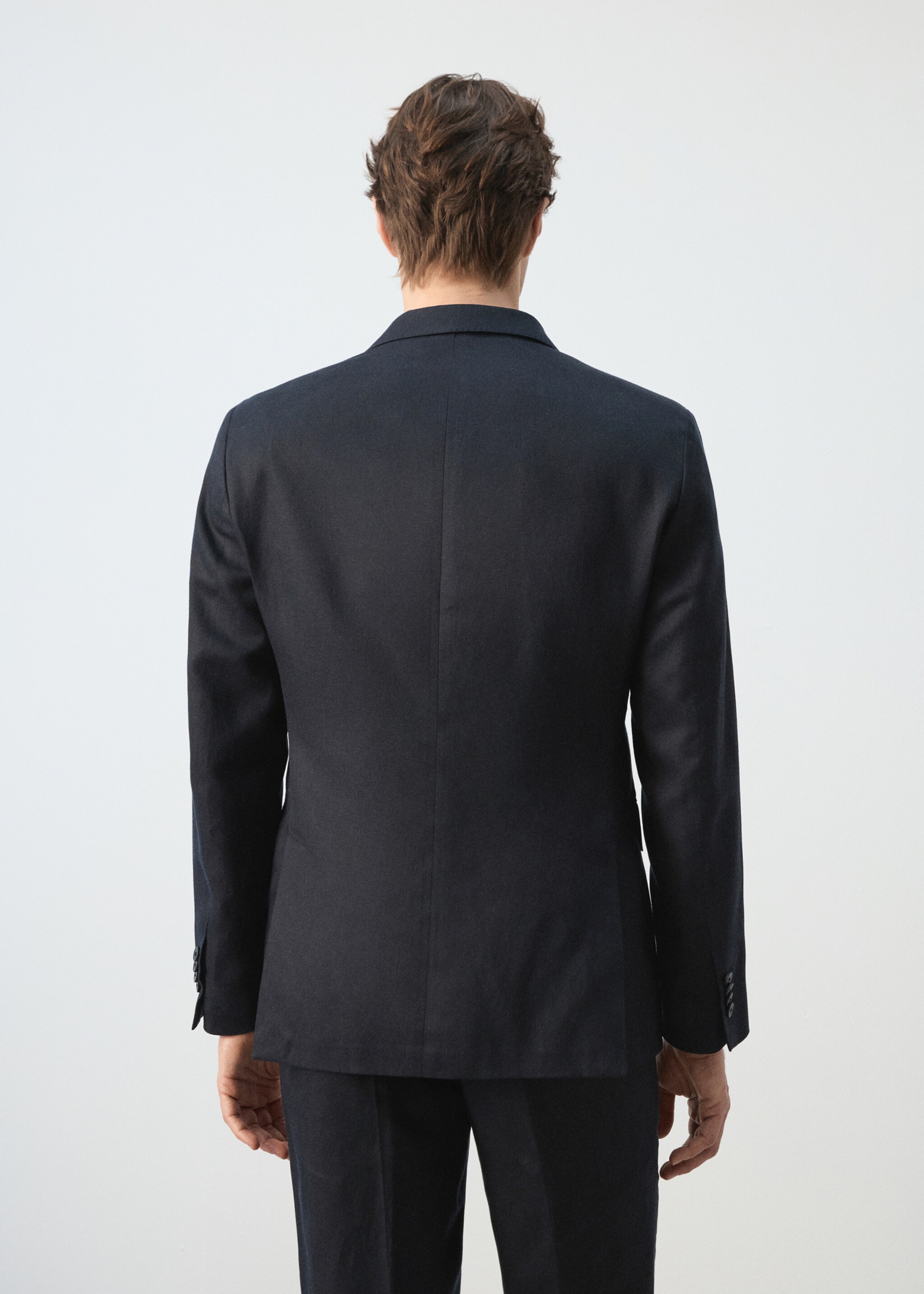 Amalfi slim fit suit jacket - Reverse of the article, Navy. Ref: 27075930-00.