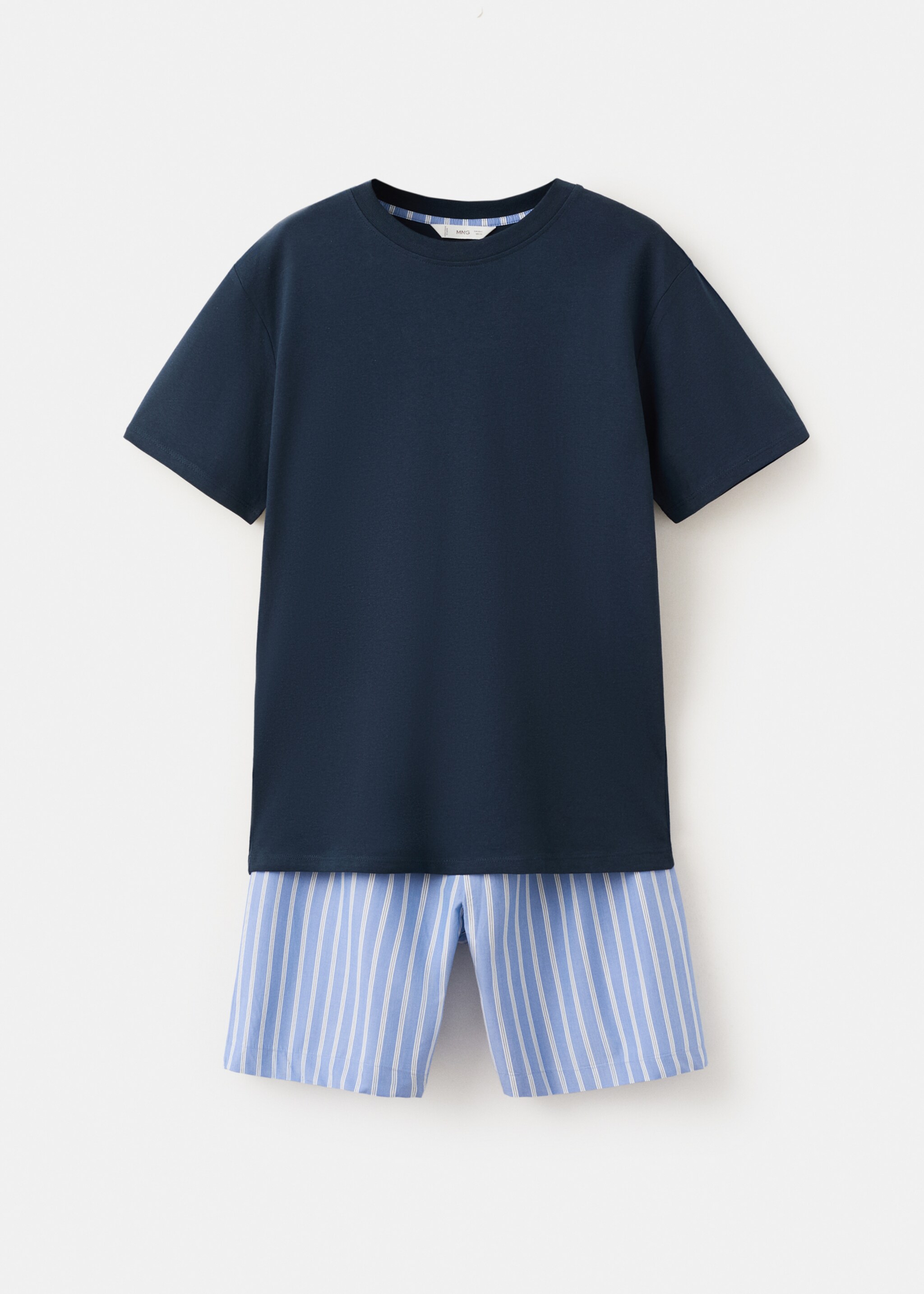 Striped short pyjamas - Article without model, Navy. Ref: 27075931-00.