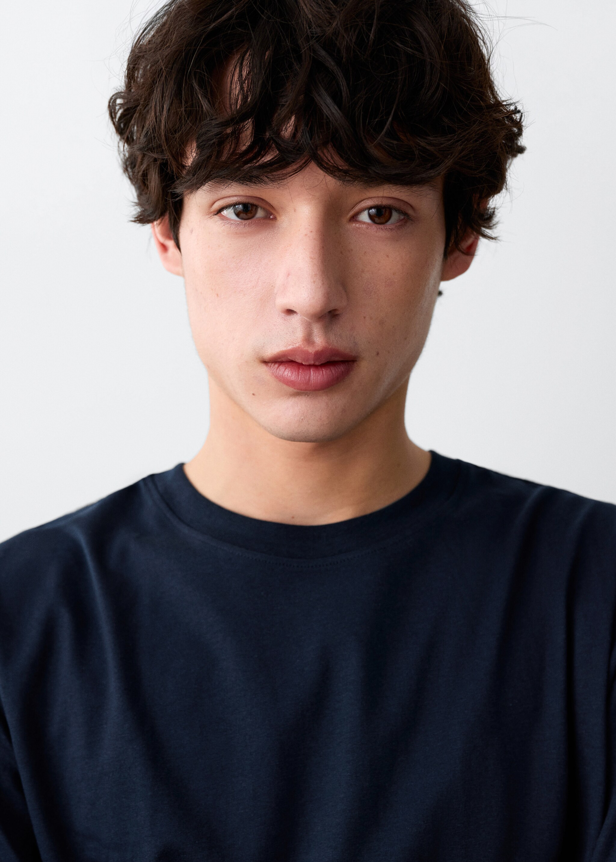 Striped short pyjamas - Details of the article 1, Navy. Ref: 27075931-00.