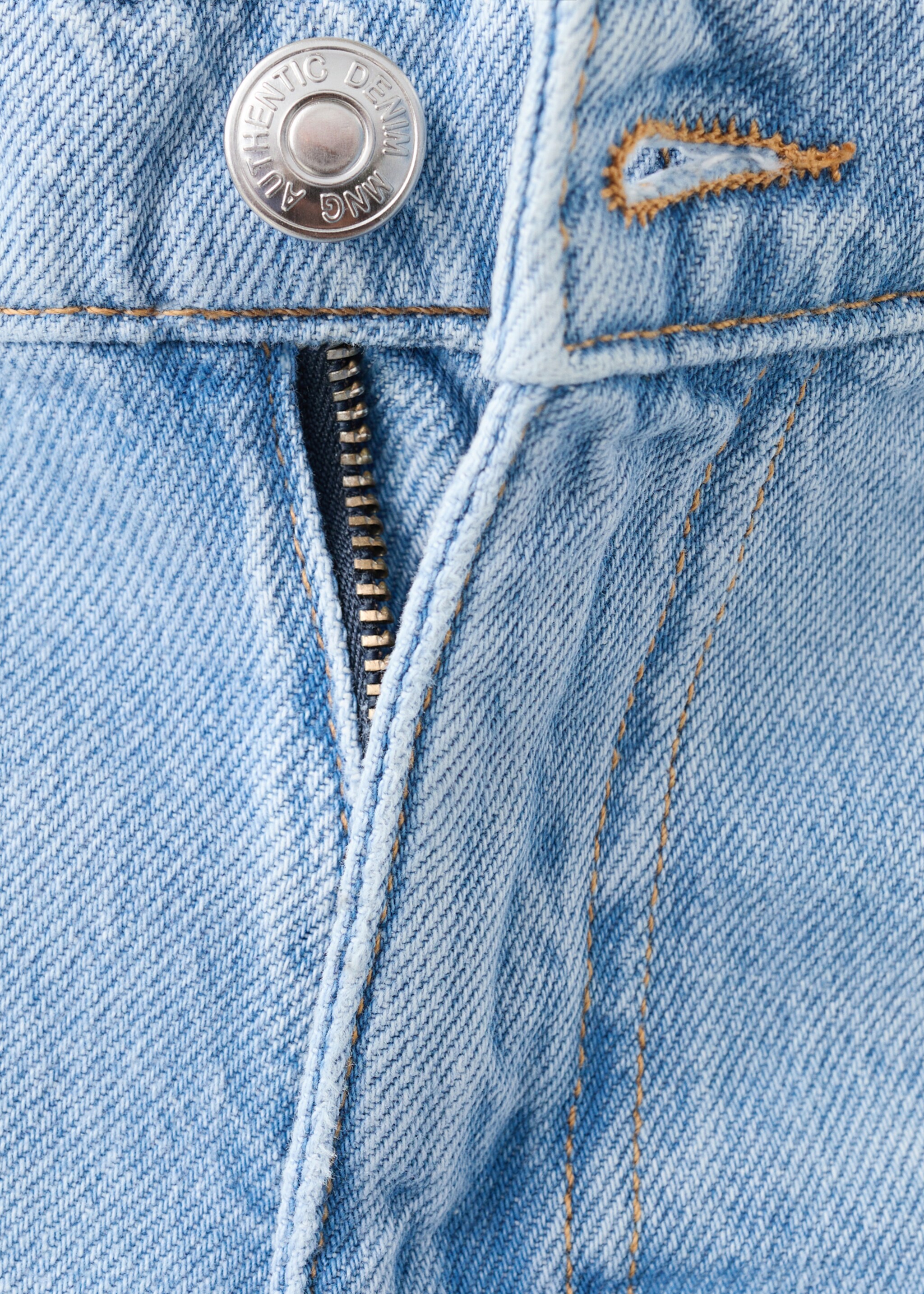 Denim mini shorts - Details of the article 8, Medium Blue. Ref: 27075933-00.