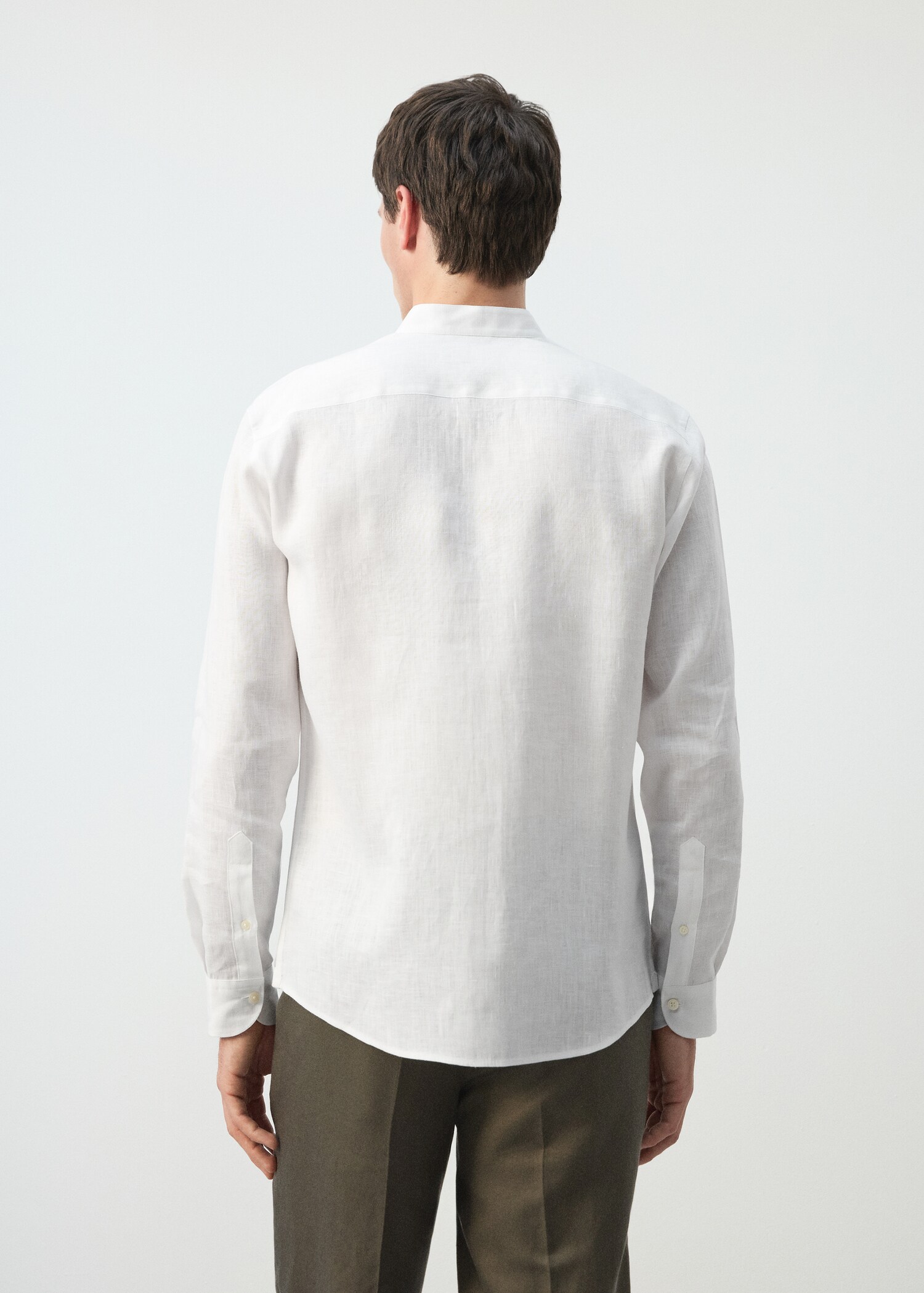 100% linen Mao collar shirt - Reverse of the article