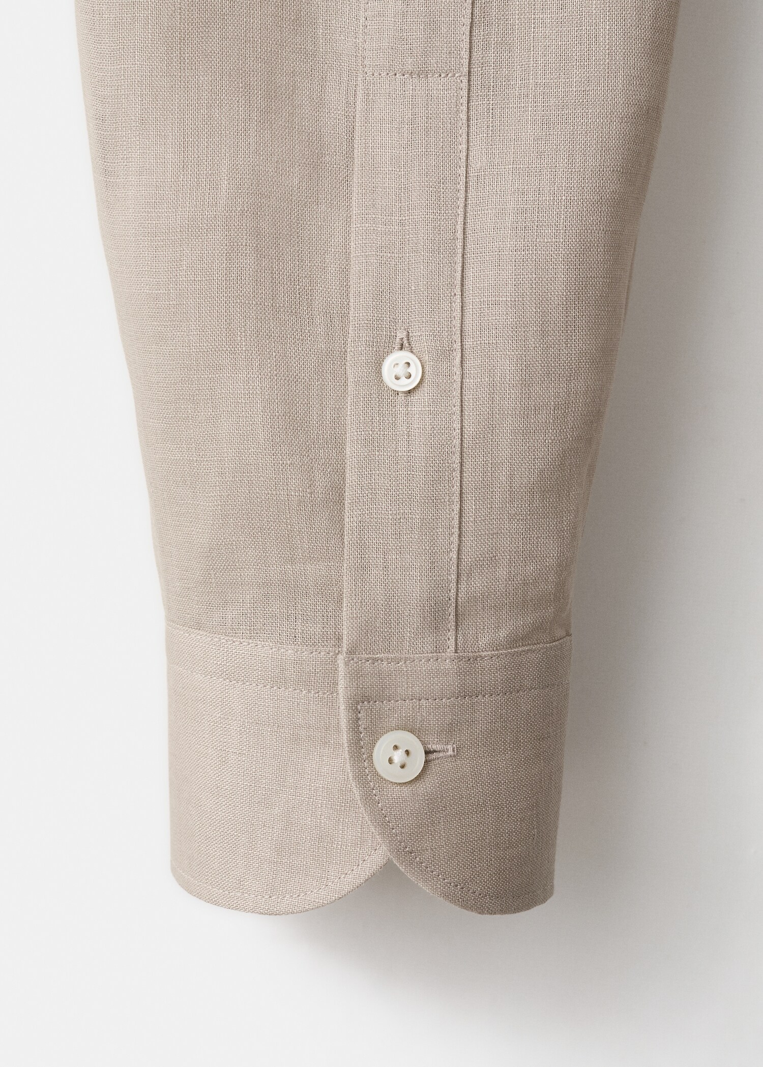 100% linen Mao collar shirt - Details of the article 0