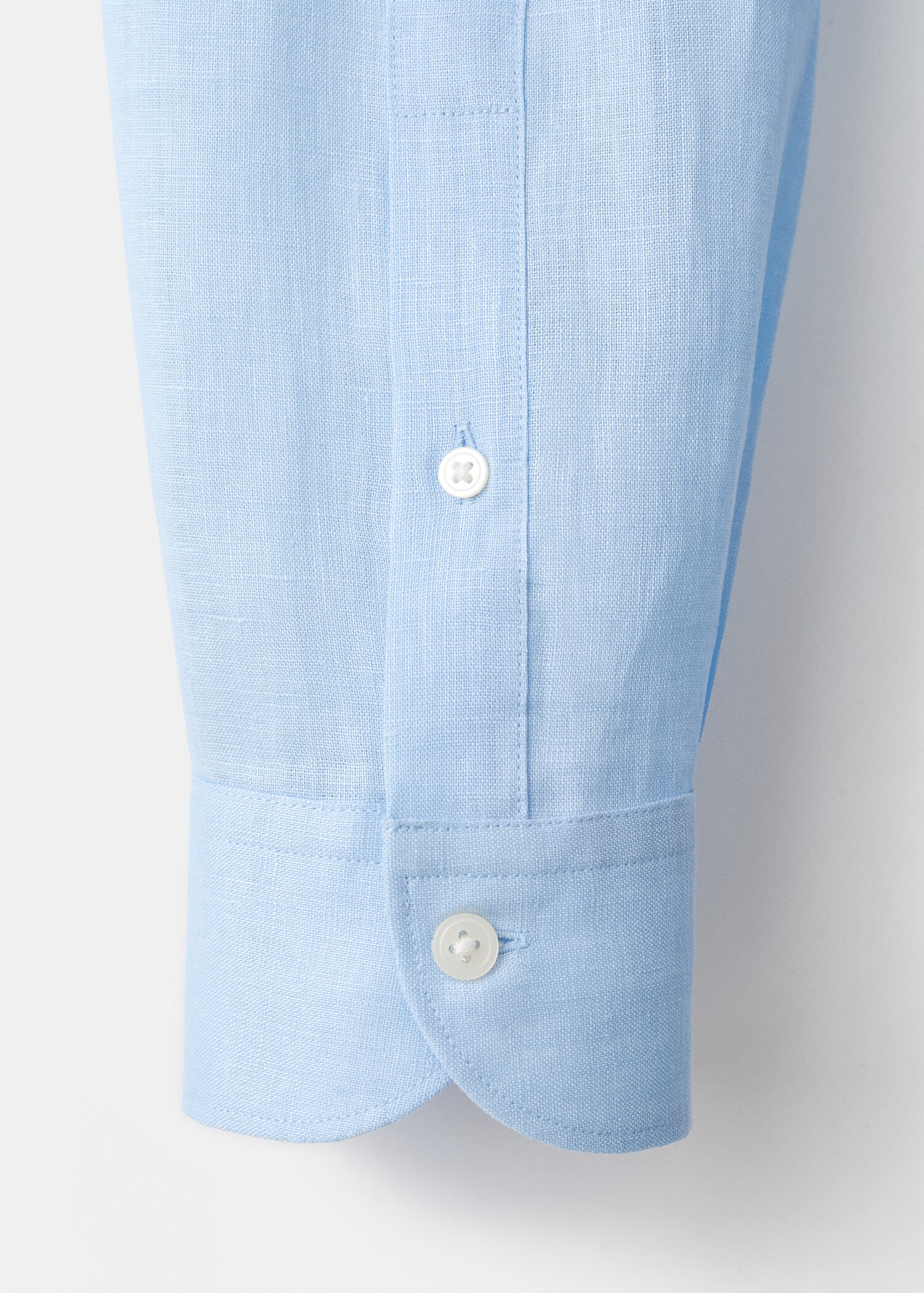 100% linen Mao collar shirt - Details of the article 8
