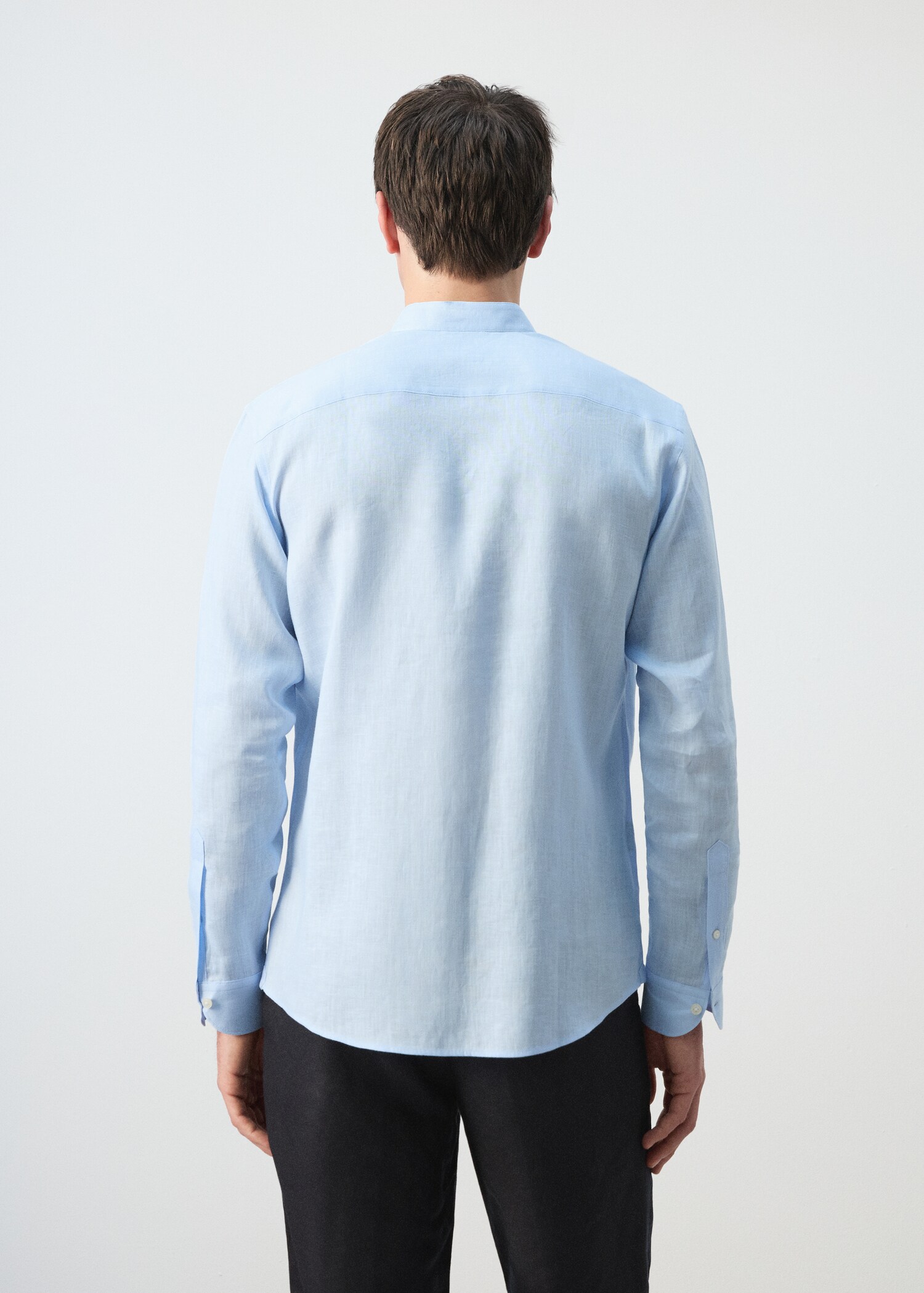 100% linen Mao collar shirt - Reverse of the article