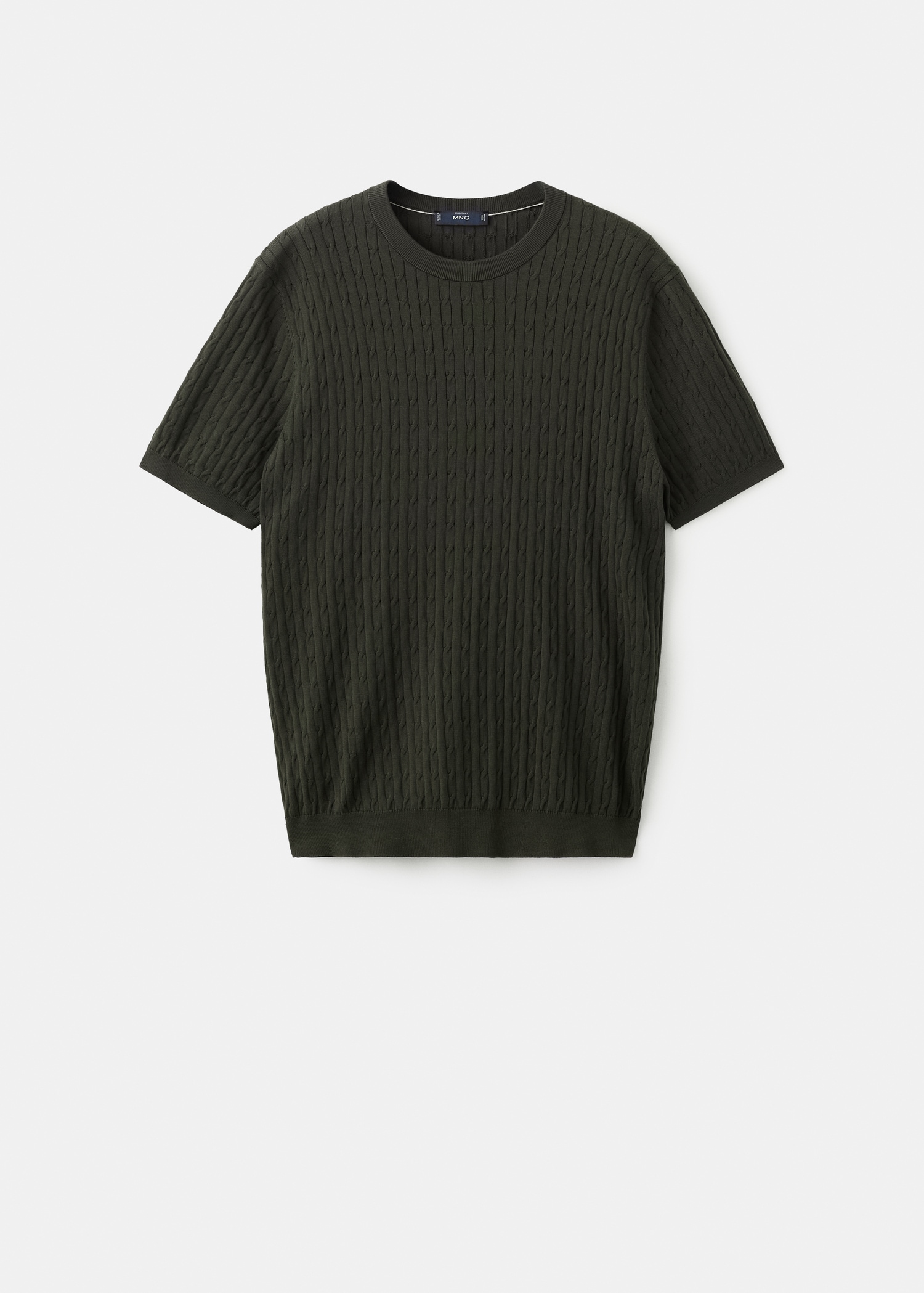 T-shirt maille torsadée 100 % coton - Article sans modèle