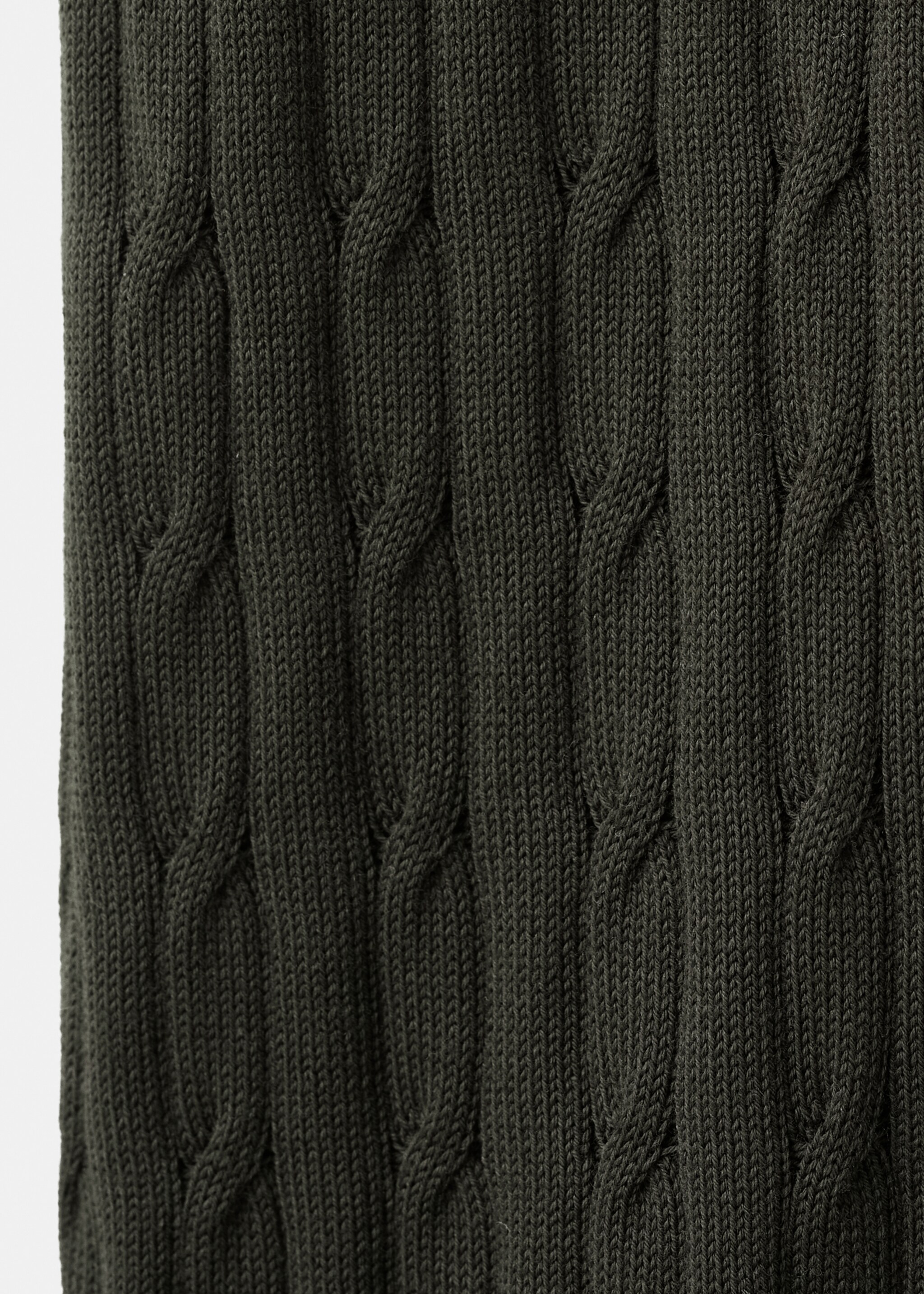 Cable knit T-shirt 100% cotton - Details of the article 0, Chocolate. Ref: 27075939-00.