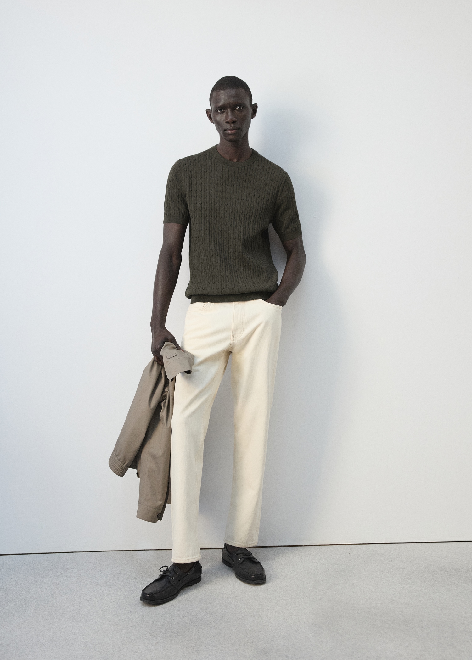 T-shirt maille torsadée 100 % coton - Détail de l'article 6