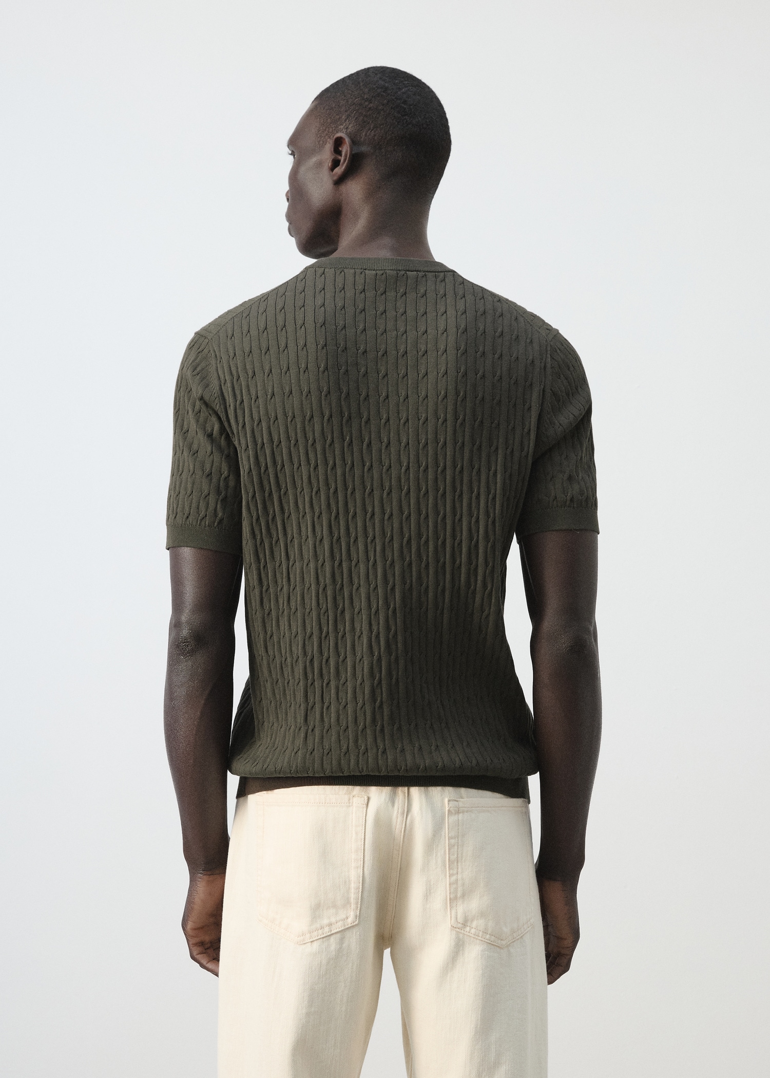 T-shirt maille torsadée 100 % coton - Verso de l’article