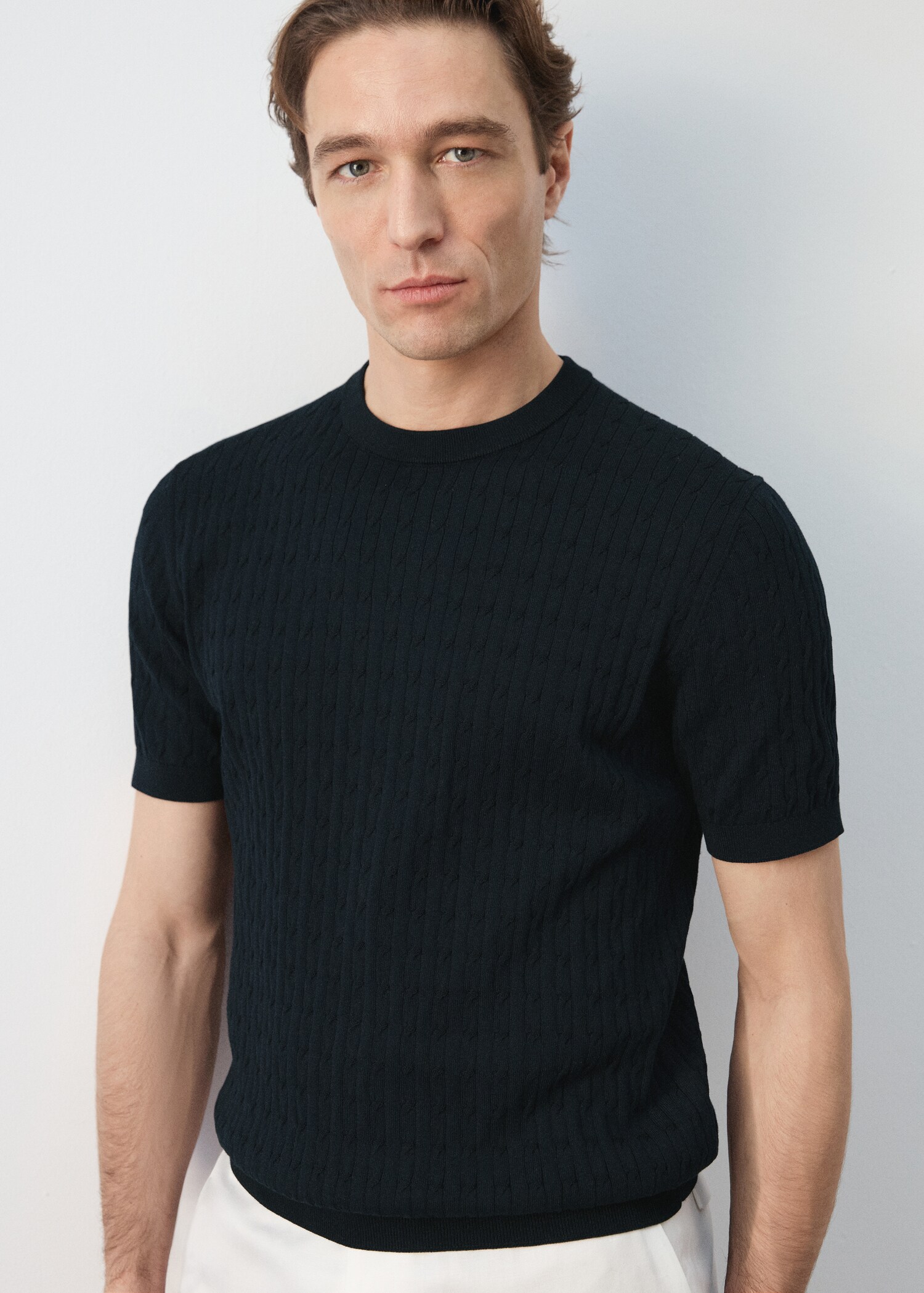 T-shirt maille torsadée 100 % coton - Détail de l'article 6
