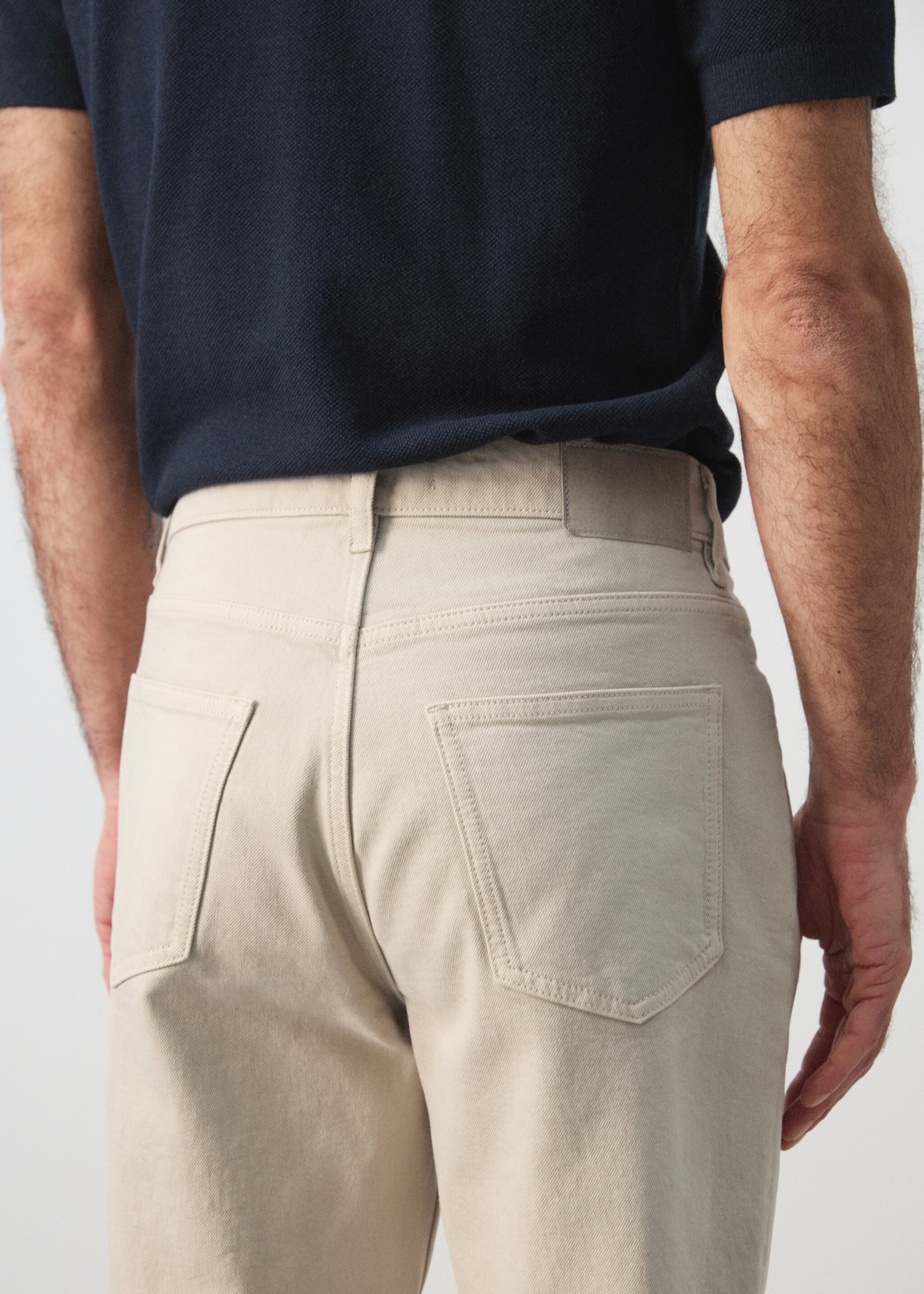 Ben cropped tapered-fit jeans - Details of the article 6, Sand. Ref: 27075940-00.