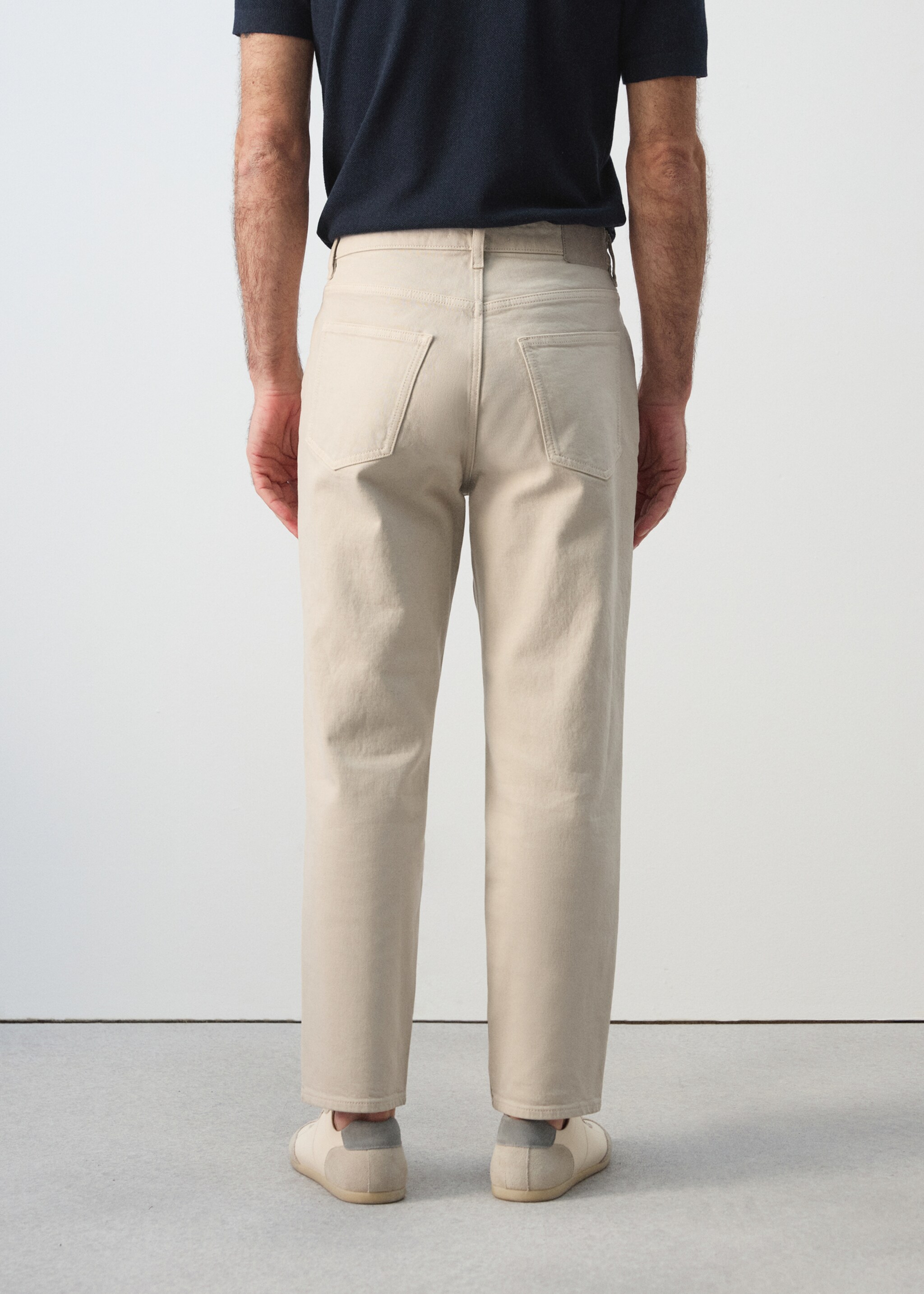 Ben cropped tapered-fit jeans - Reverse of the article, Sand. Ref: 27075940-00.