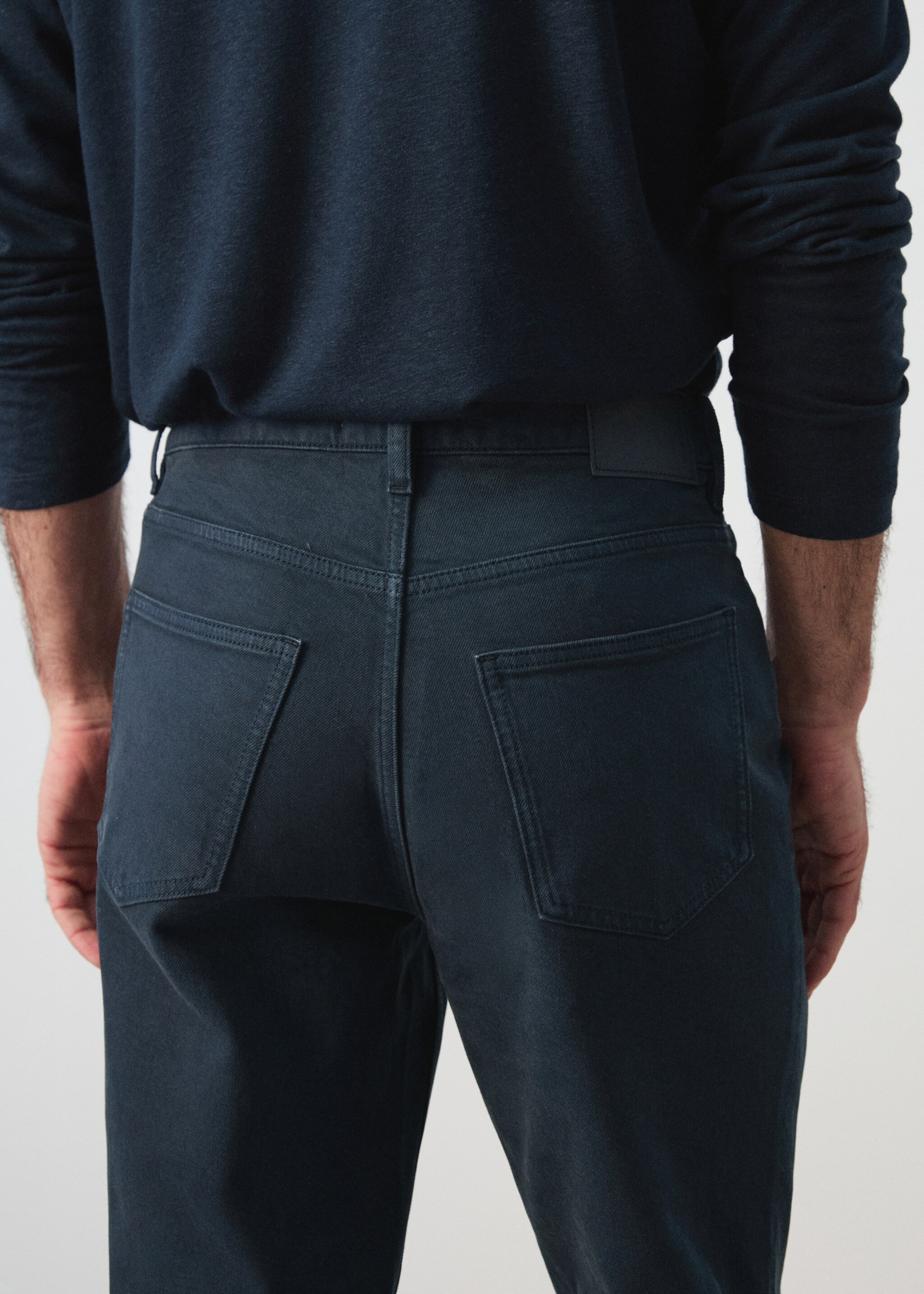 Ben cropped tapered-fit jeans - Details of the article 6, Navy. Ref: 27075940-00.