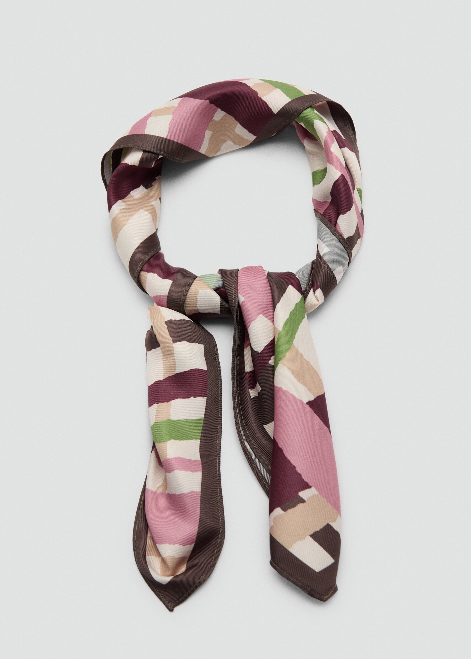 Geometric printed foulard - Details of the article 1