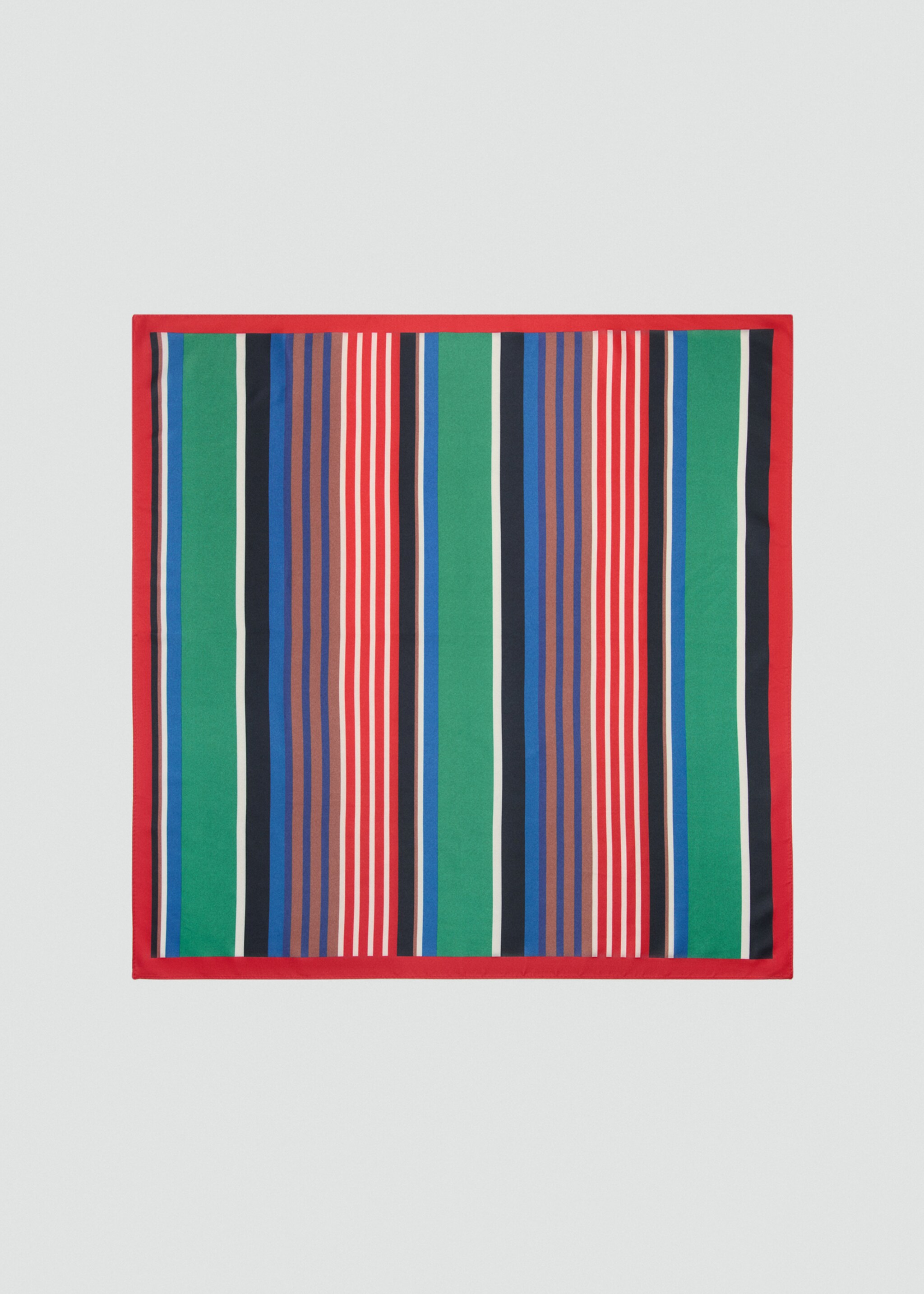 Striped printed scarf - Article without model, Red. Ref: 27075947-00.