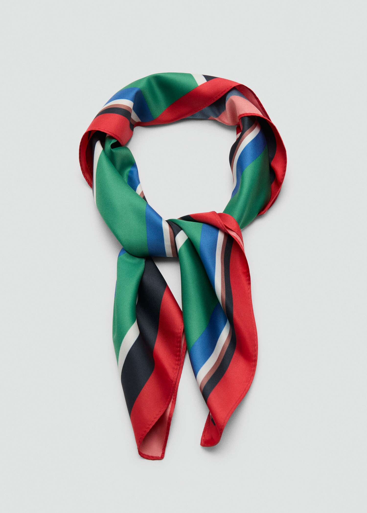 Striped printed scarf - Details of the article 1