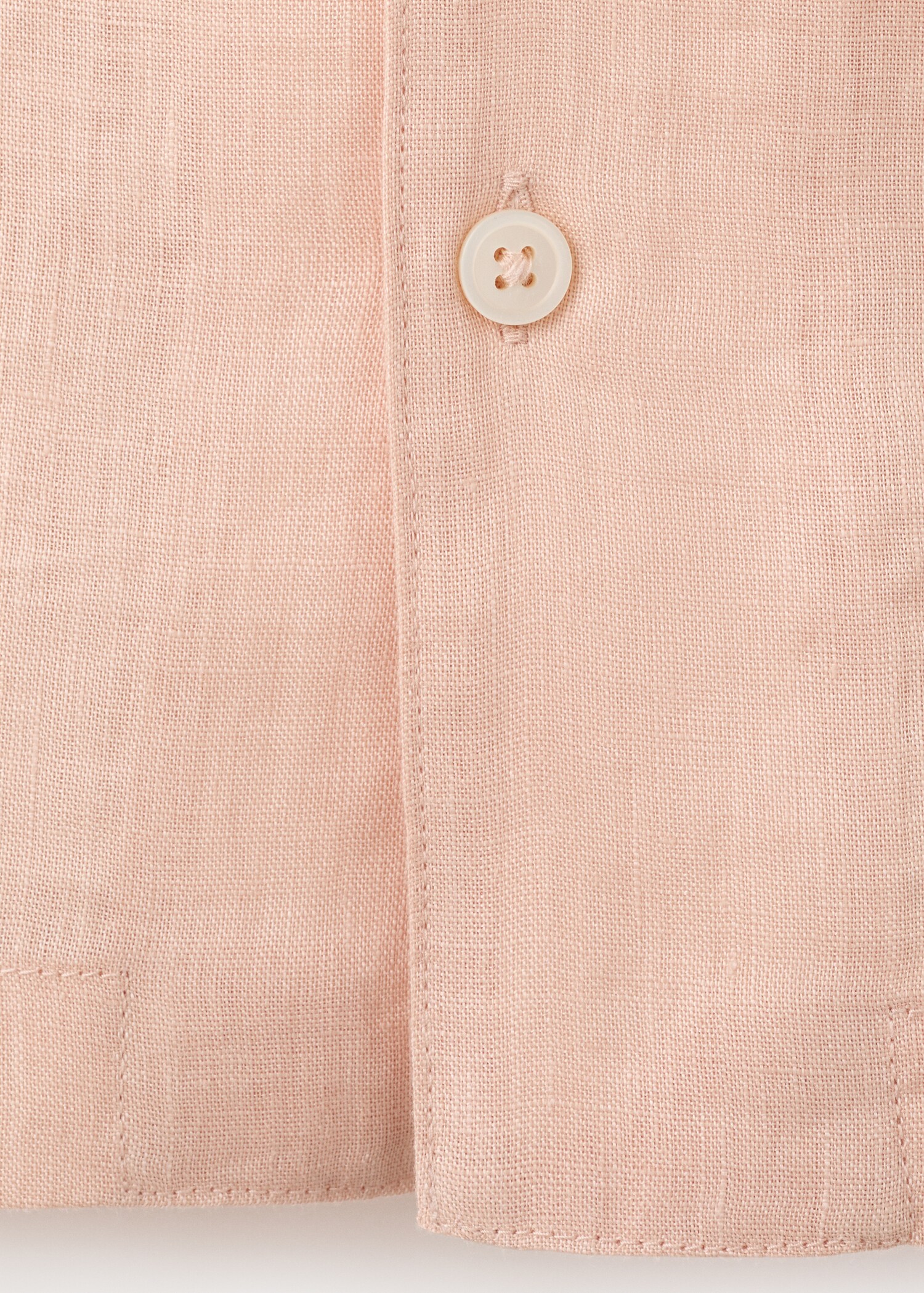 100% linen bowling-collar shirt - Details of the article 0