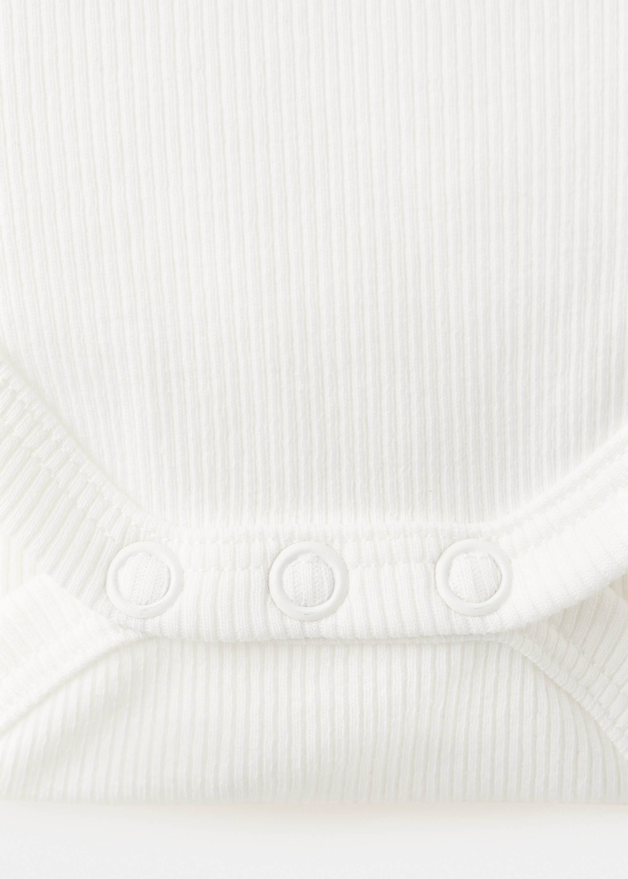 Ribbed cotton bodysuit - Details of the article 8, Off White. Ref: 27075952-00.