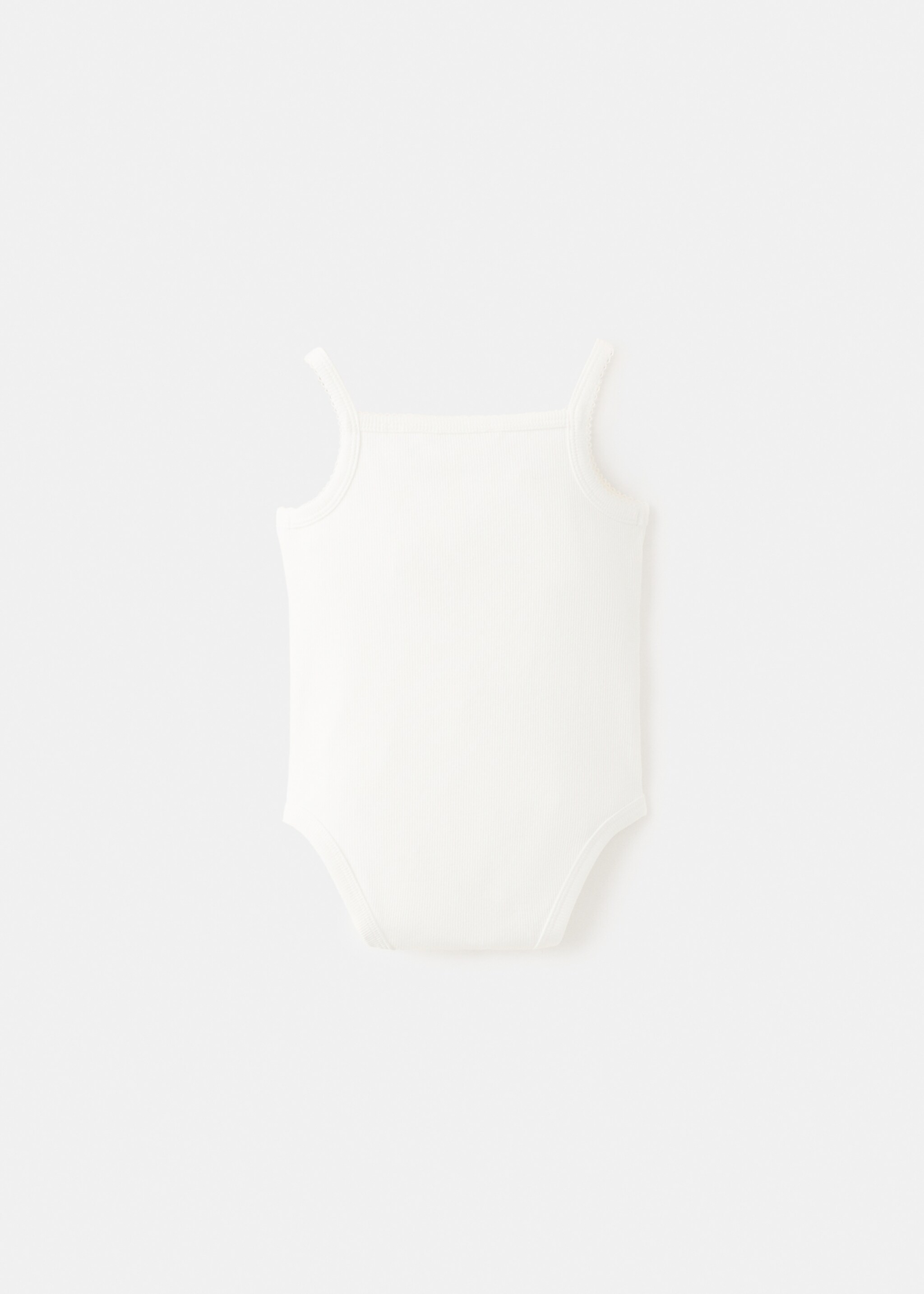 Ribbed cotton bodysuit - Reverse of the article, Off White. Ref: 27075952-00.