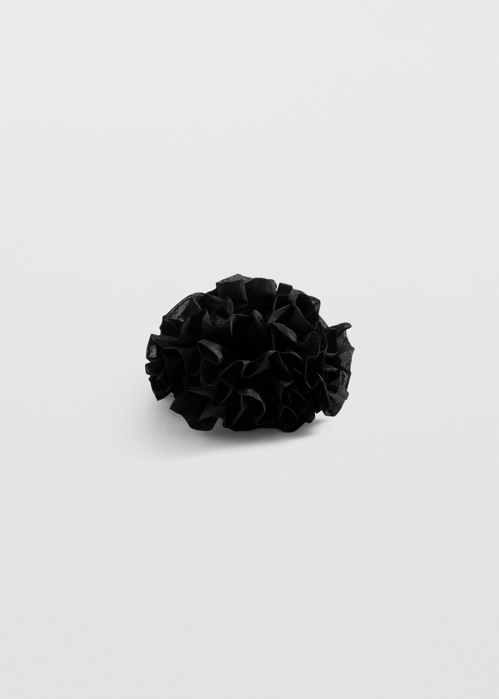 Polka dot flower hair tie - Article without model, Black. Ref: 27075953-00.
