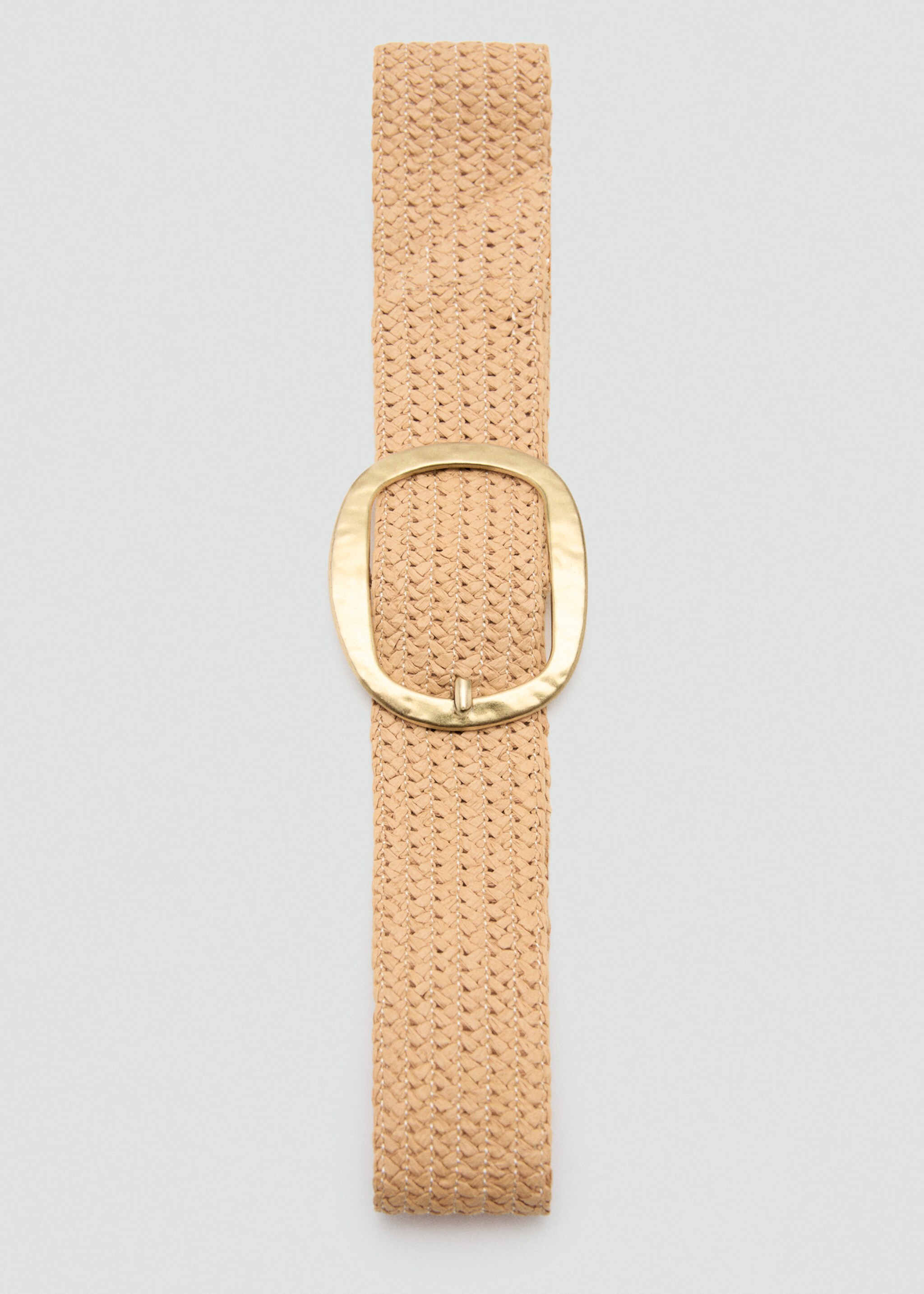 Cinturón fibra natural hebilla ovalada - Detalle del artículo 2, Beige. Ref: 27075954-00.