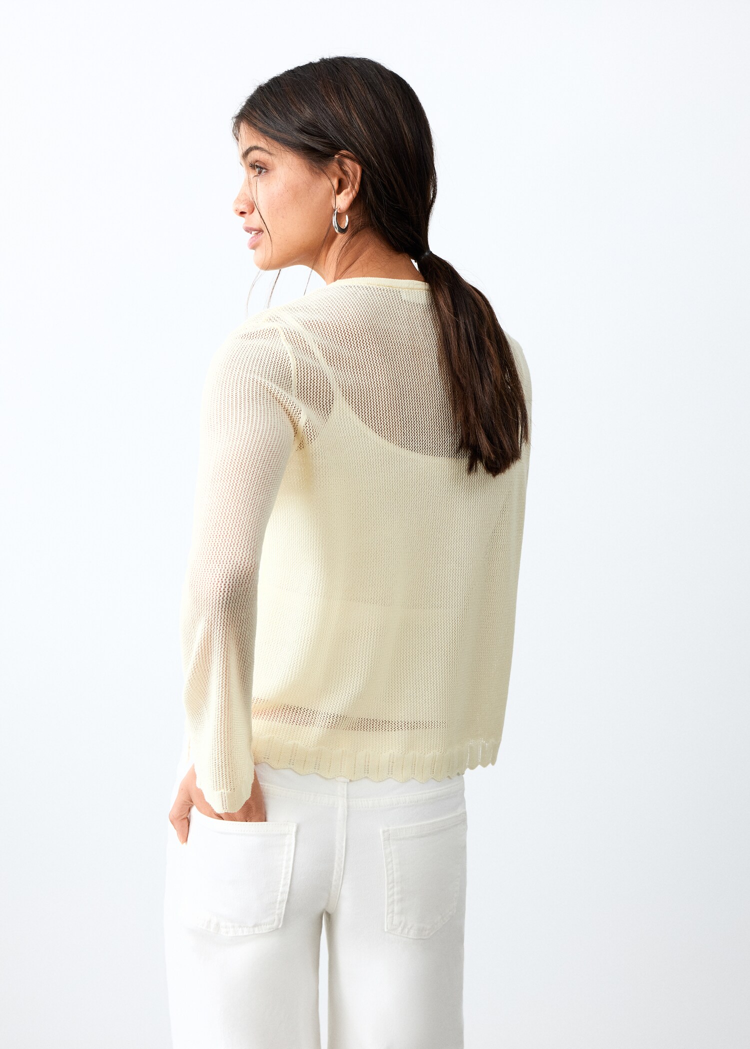 Openwork knit sweater - Reverse of the article